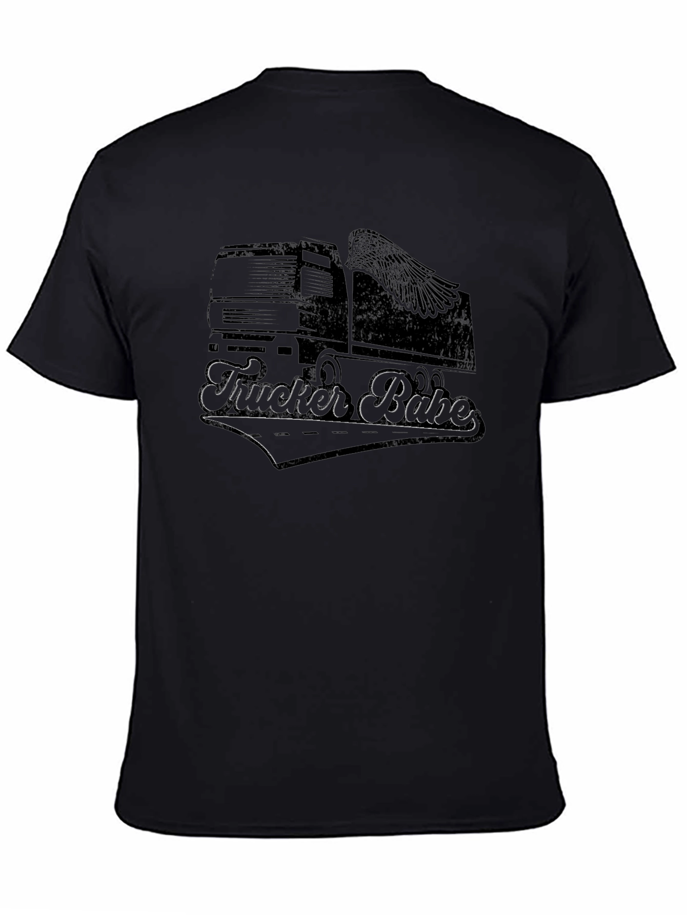 Camiseta Negra Trucker Babe para Hombre