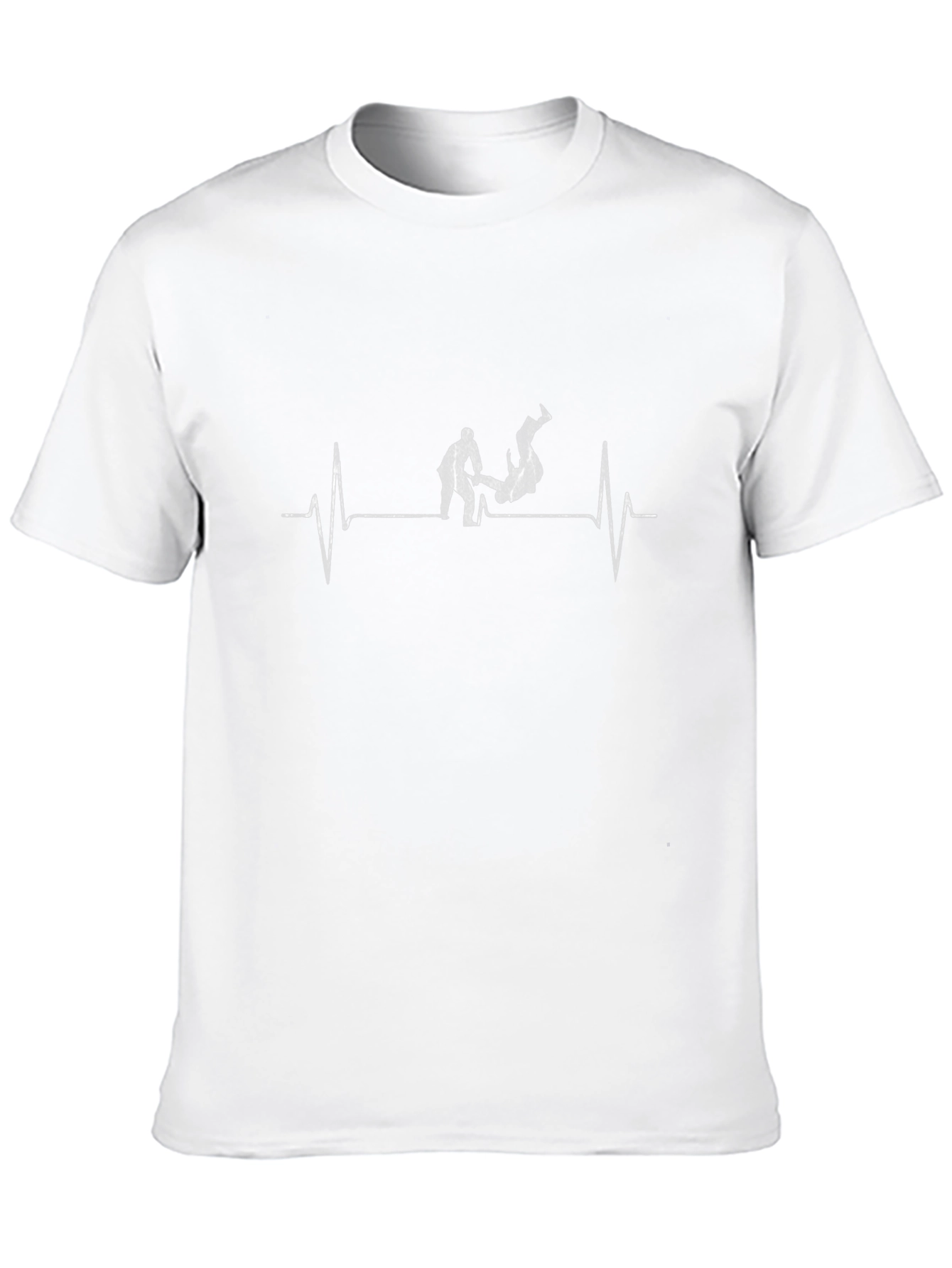 Camiseta Negra Jiu-Jitsu Ritmo Cardíaco