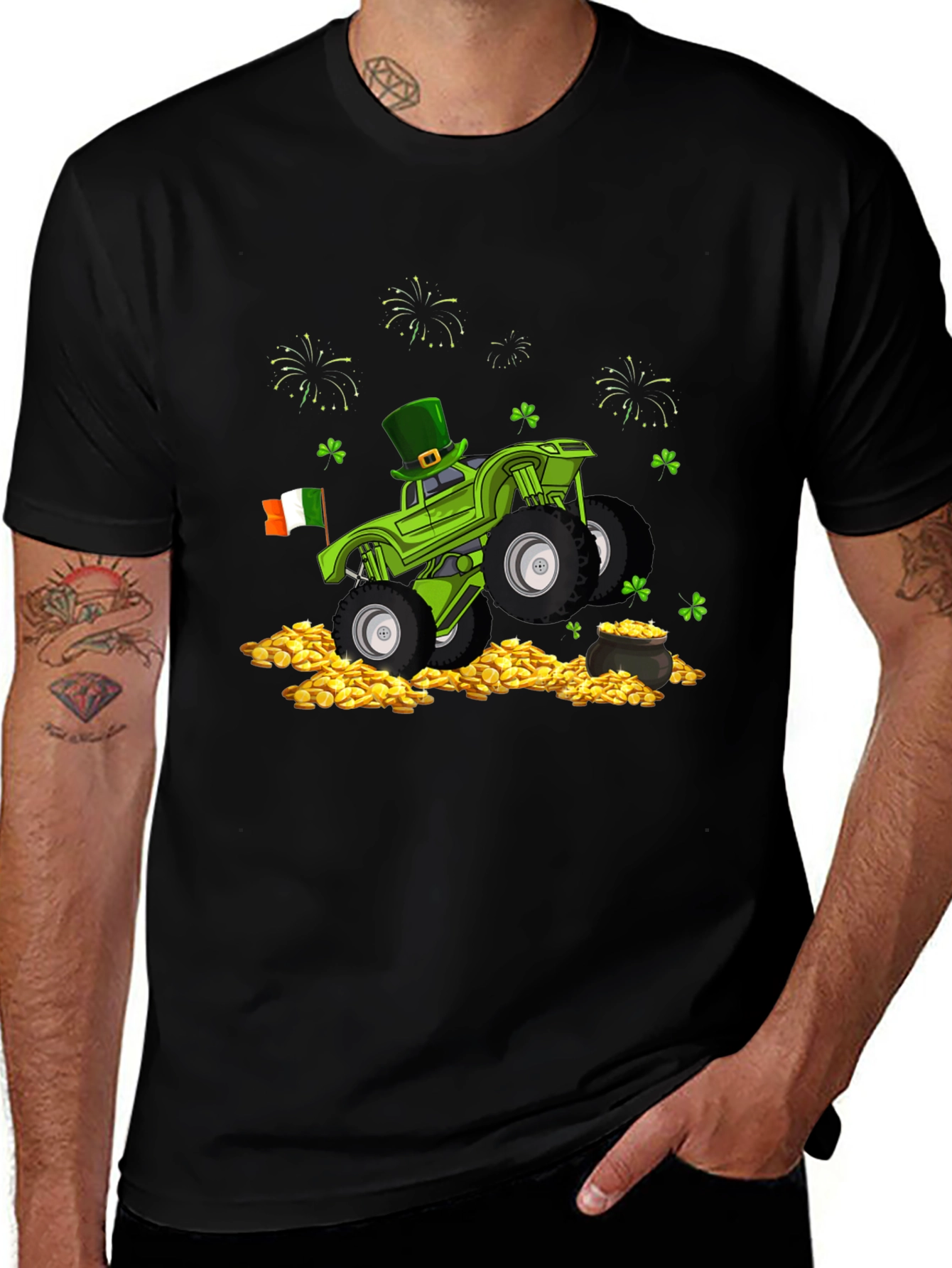 Camiseta Hombre St. Patricks Monster Truck