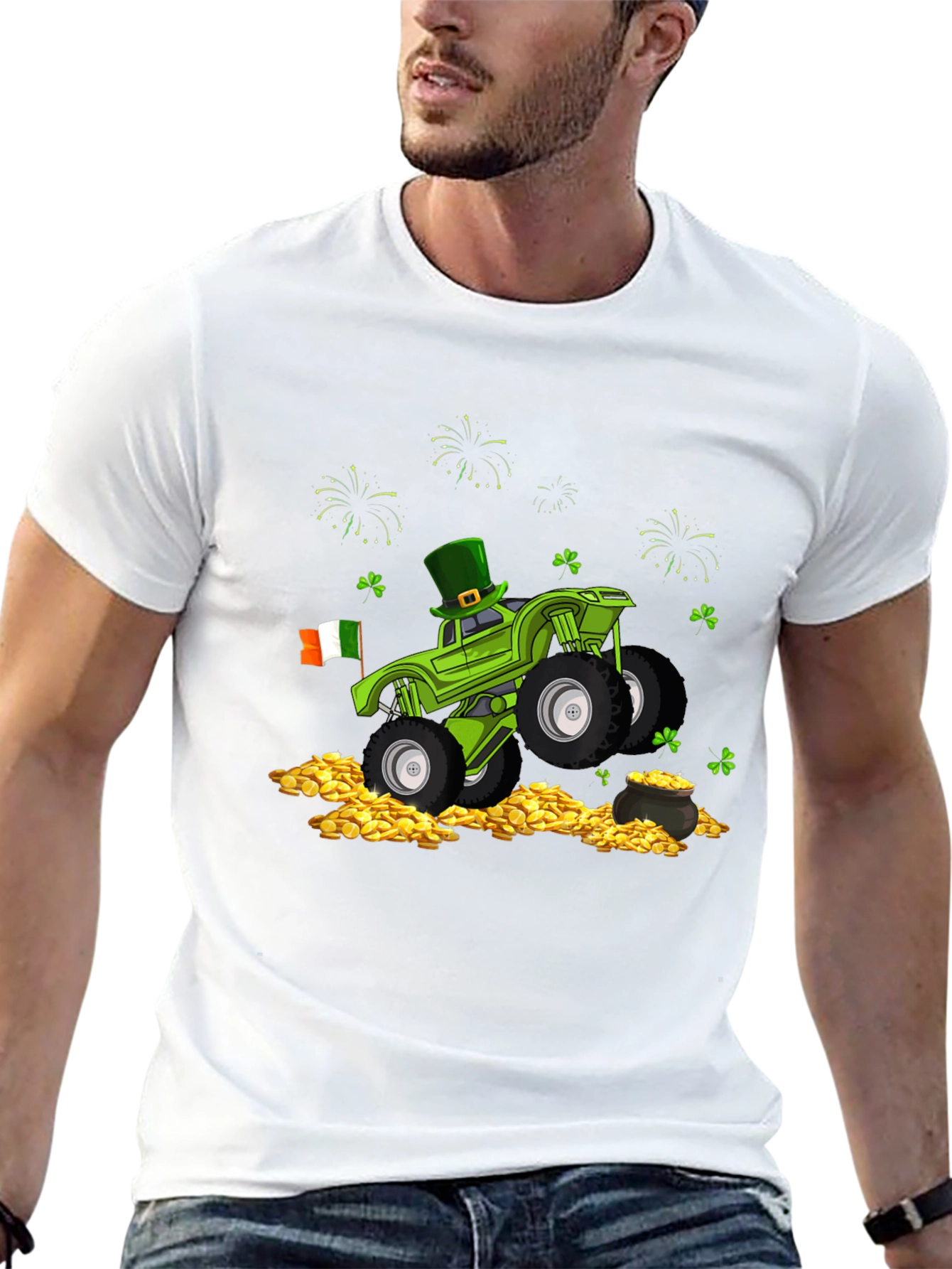 Camiseta Hombre St. Patricks Monster Truck