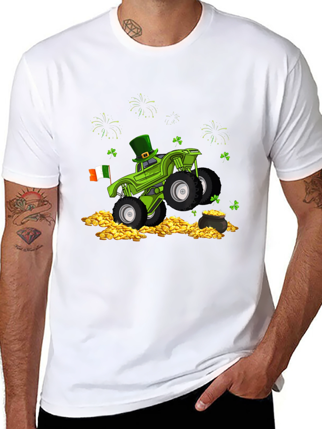 Camiseta Hombre St. Patricks Monster Truck