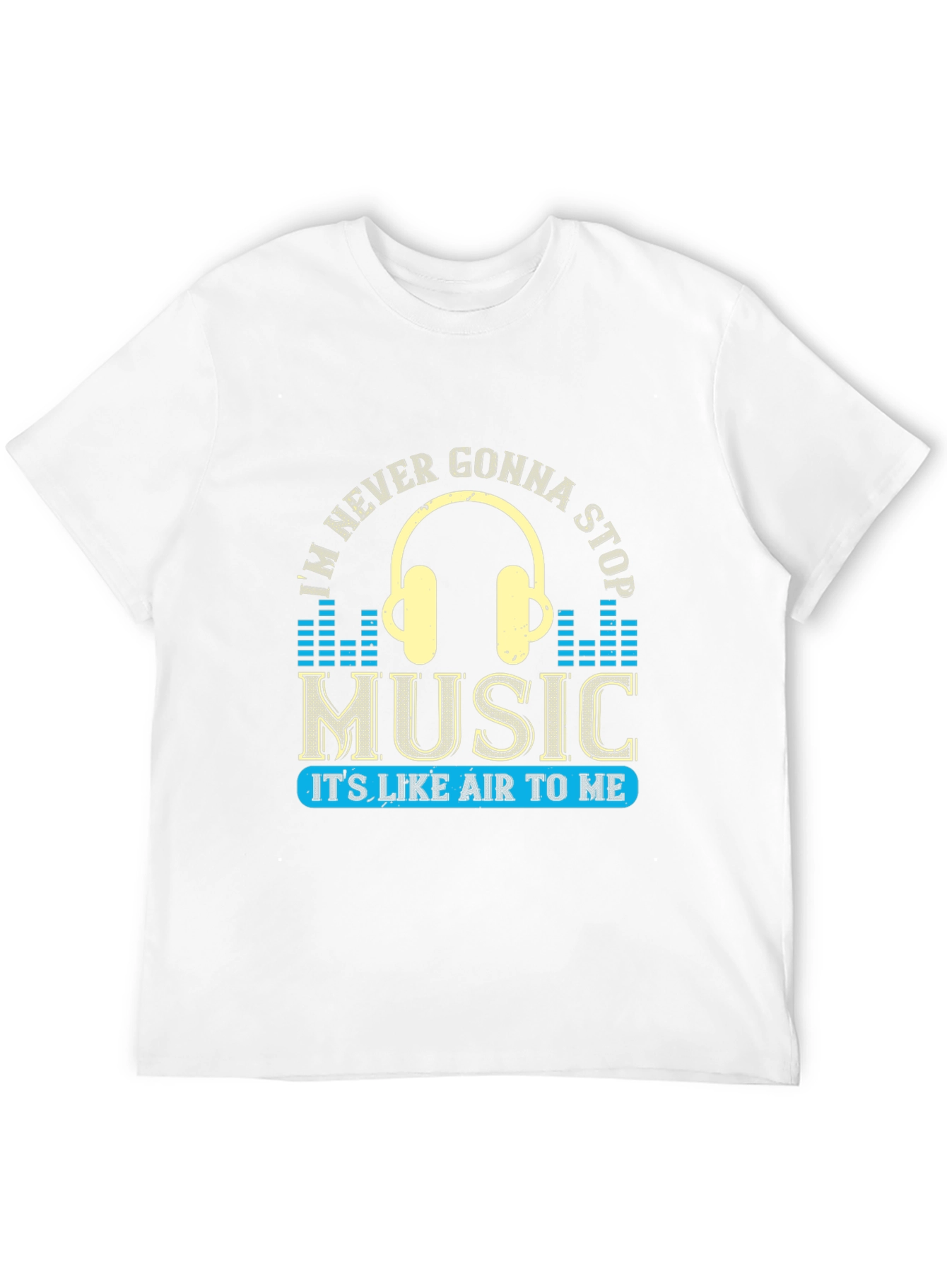 Camiseta Negra con Diseño de Música