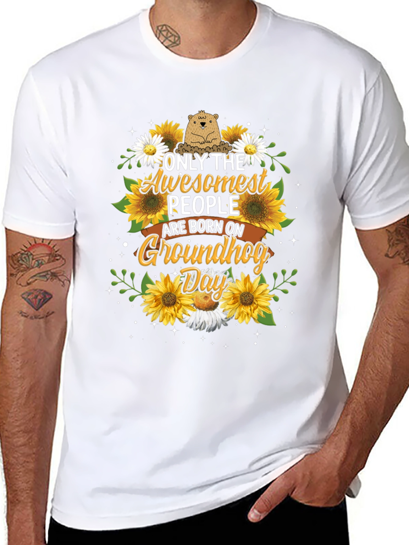 Camiseta Groundhog Day con Girasoles - Diseño Único