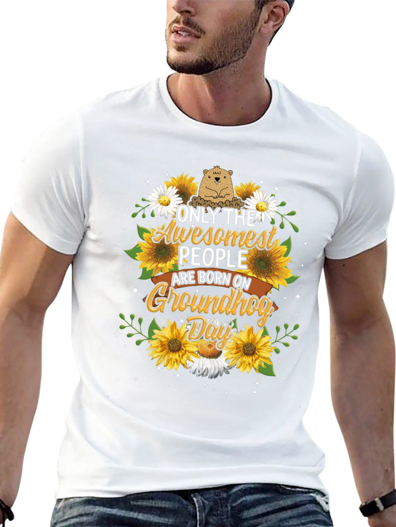Camiseta Groundhog Day con Girasoles - Diseño Único