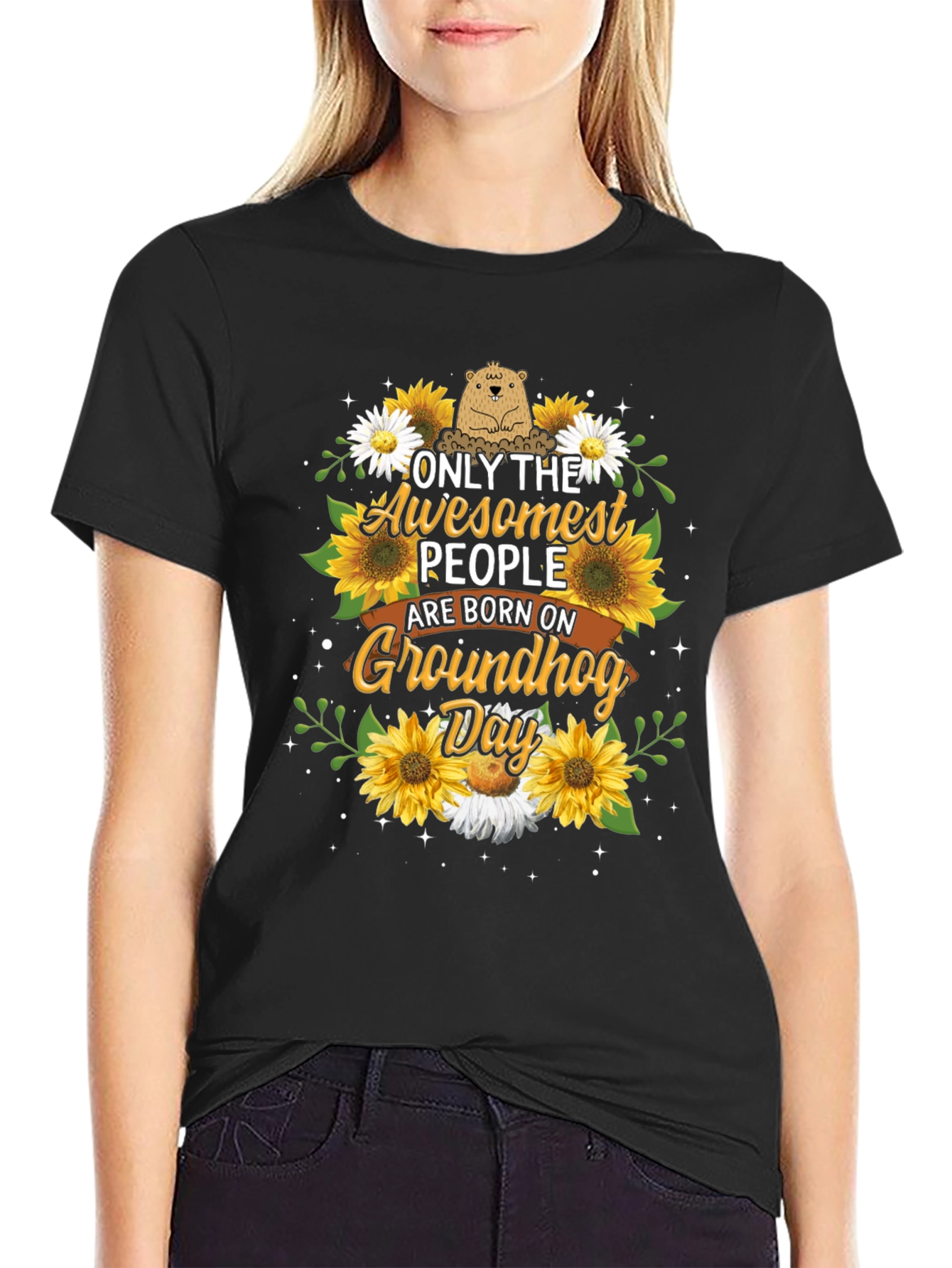 Camiseta Groundhog Day con Girasoles - Diseño Único