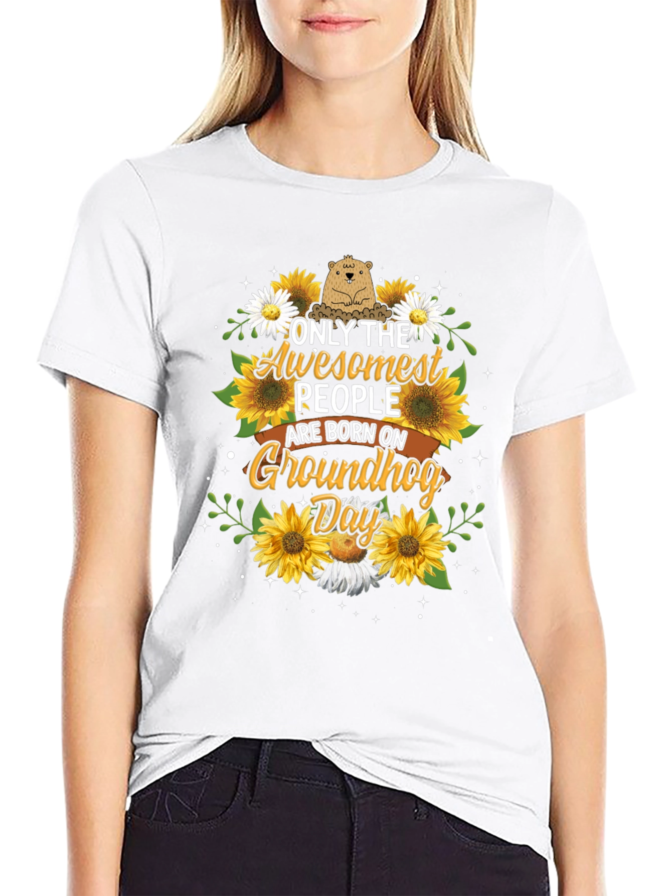 Camiseta Groundhog Day con Girasoles - Diseño Único