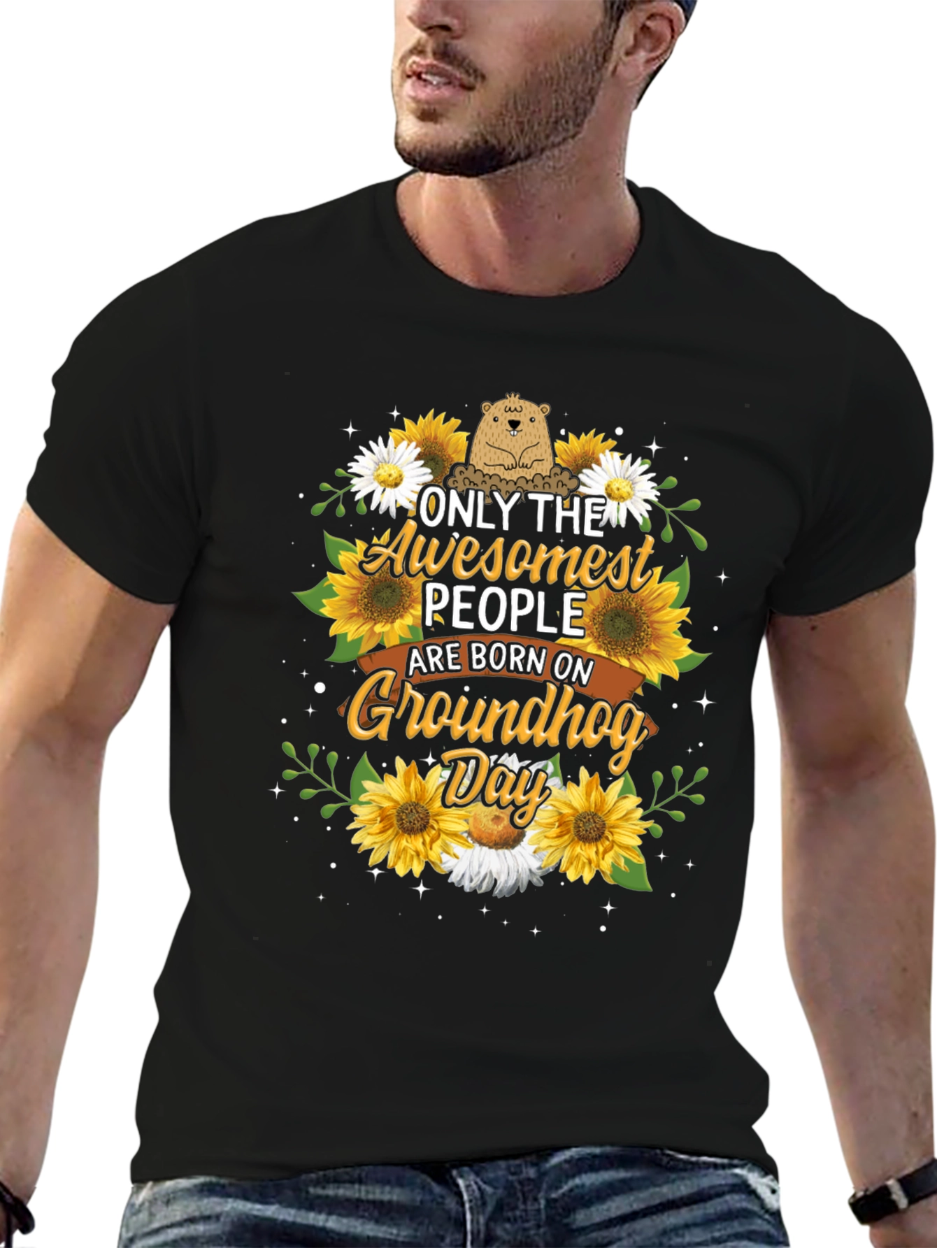 Camiseta Groundhog Day con Girasoles - Diseño Único