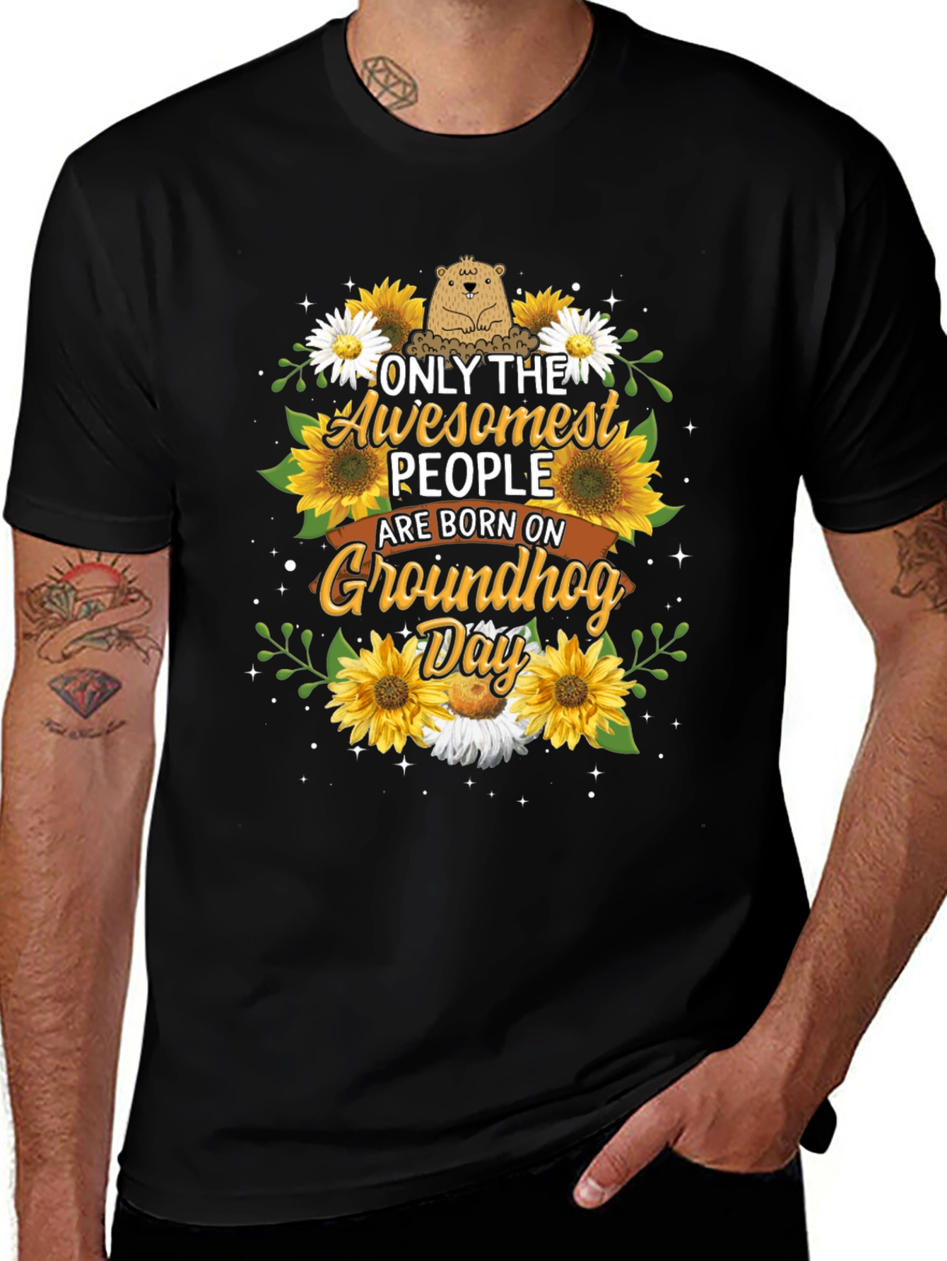 Camiseta Groundhog Day con Girasoles - Diseño Único