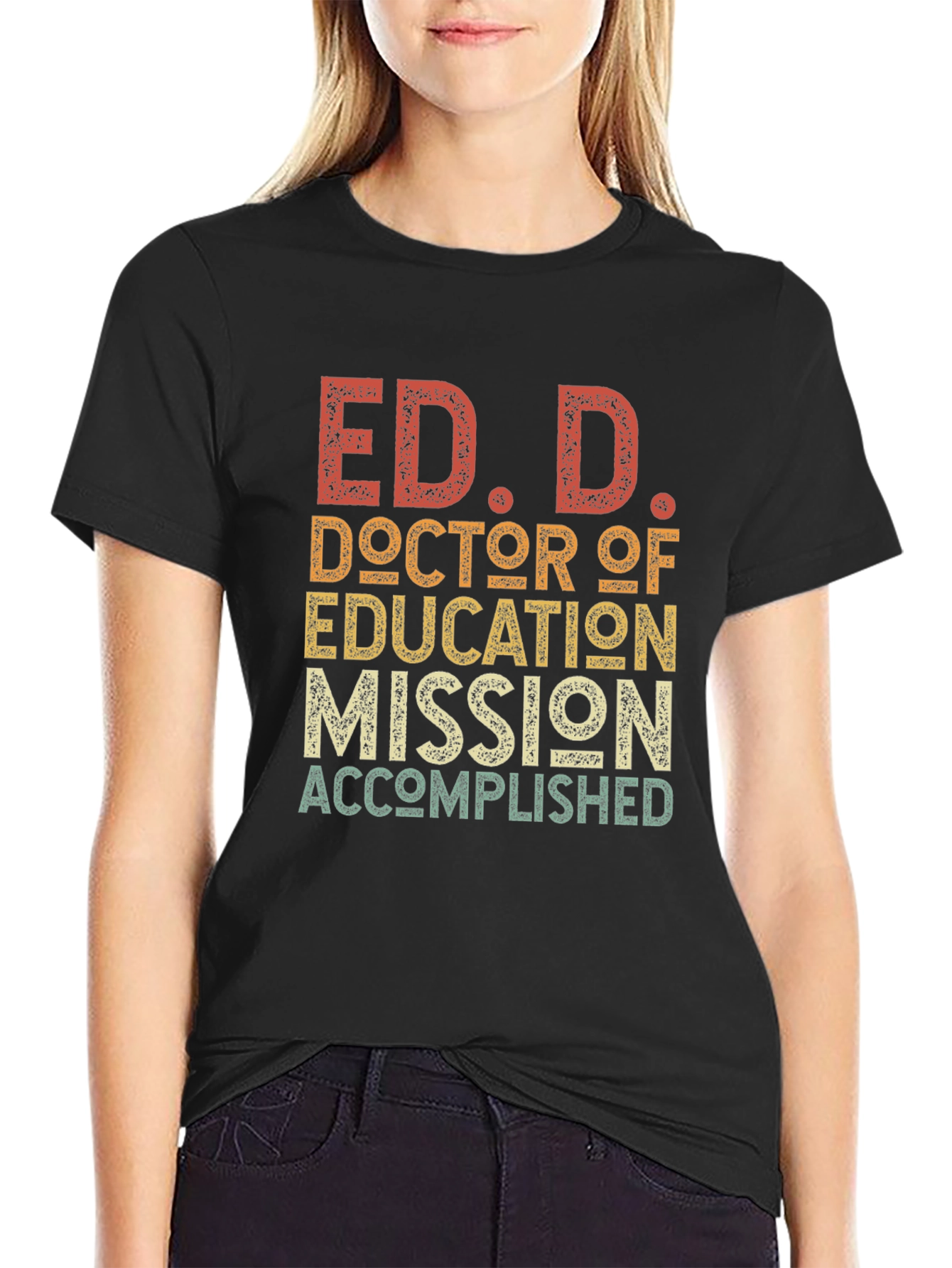 Camiseta Ed.D. Doctorado Educación Meta Cumplida