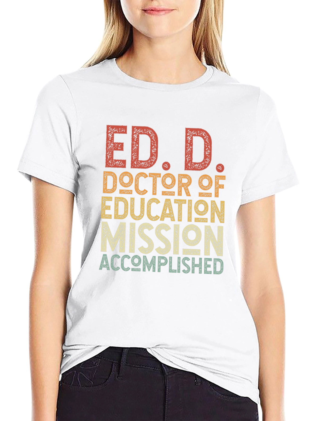 Camiseta Ed.D. Doctorado Educación Meta Cumplida