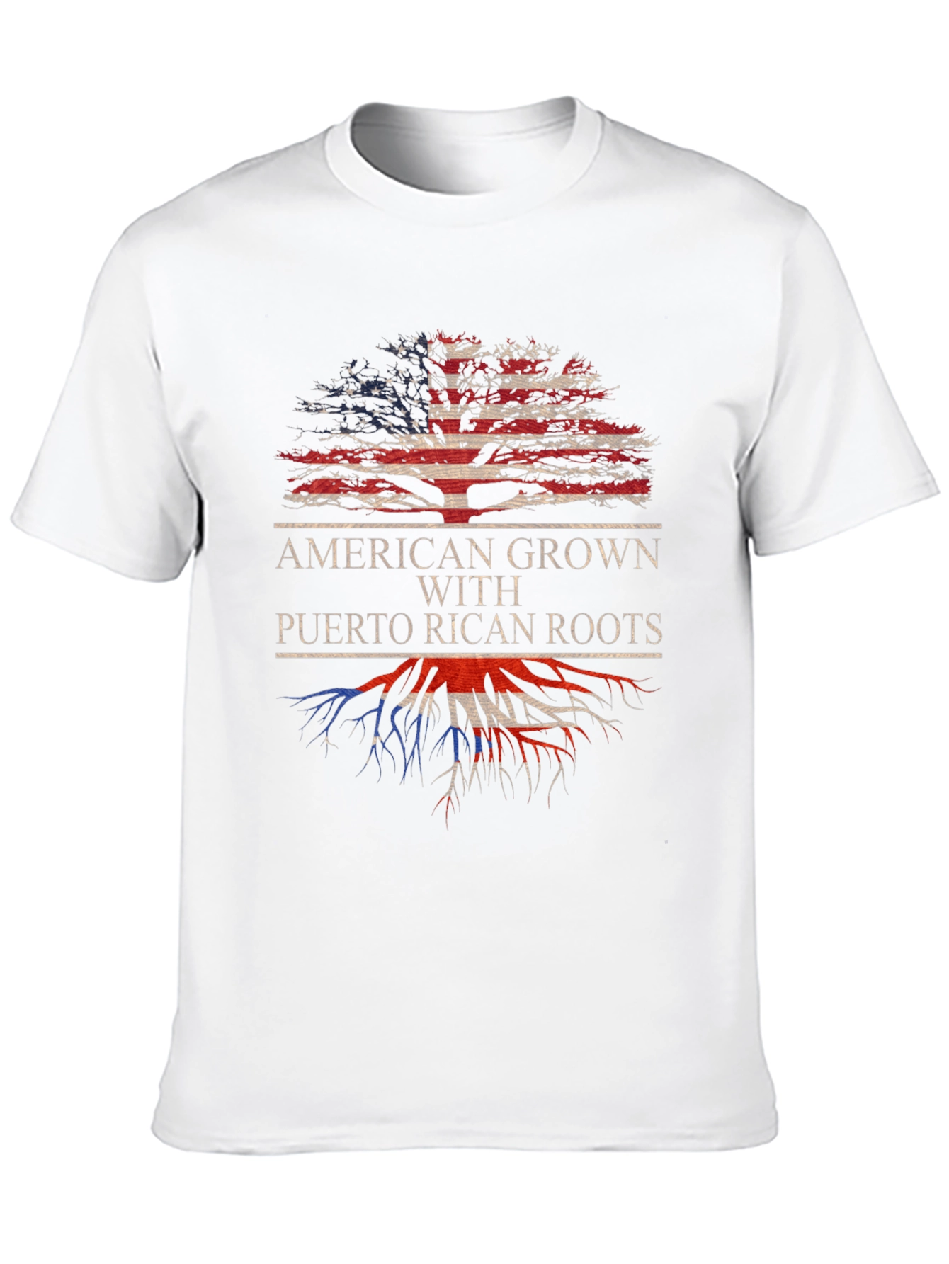 Camiseta Hombre American Grown with Puerto Rican Roots