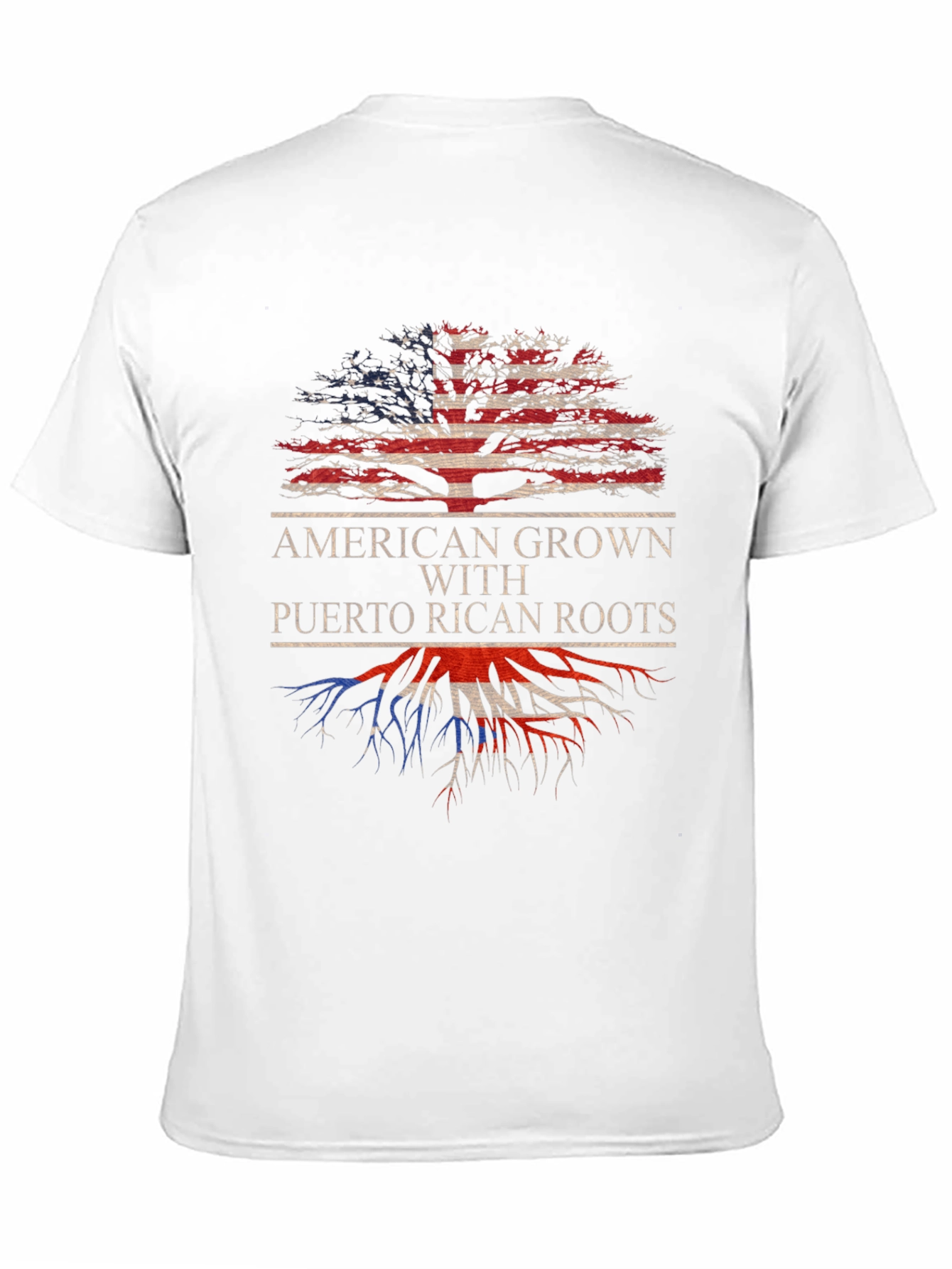 Camiseta Hombre American Grown with Puerto Rican Roots