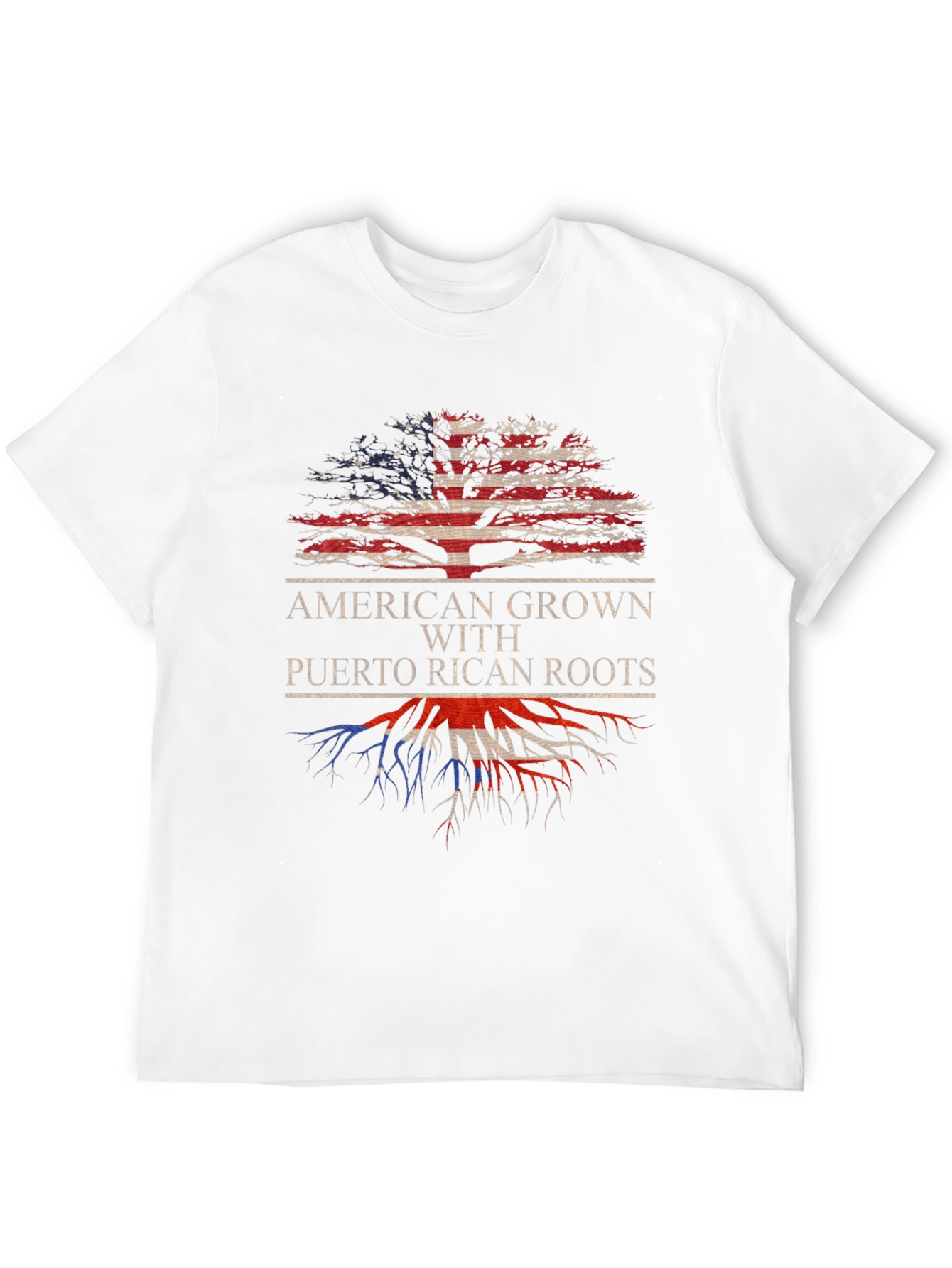 Camiseta Hombre American Grown with Puerto Rican Roots