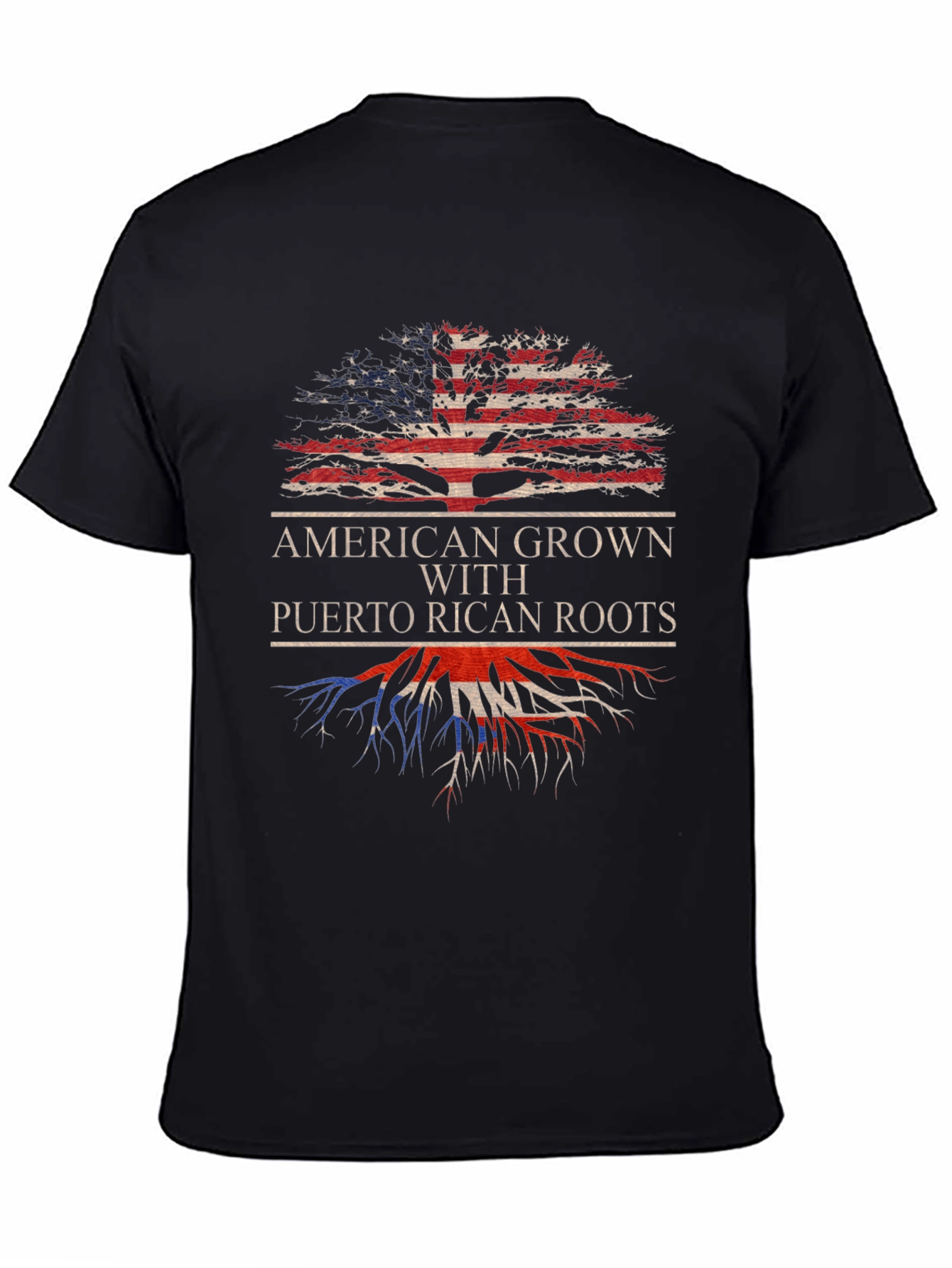 Camiseta Hombre American Grown with Puerto Rican Roots
