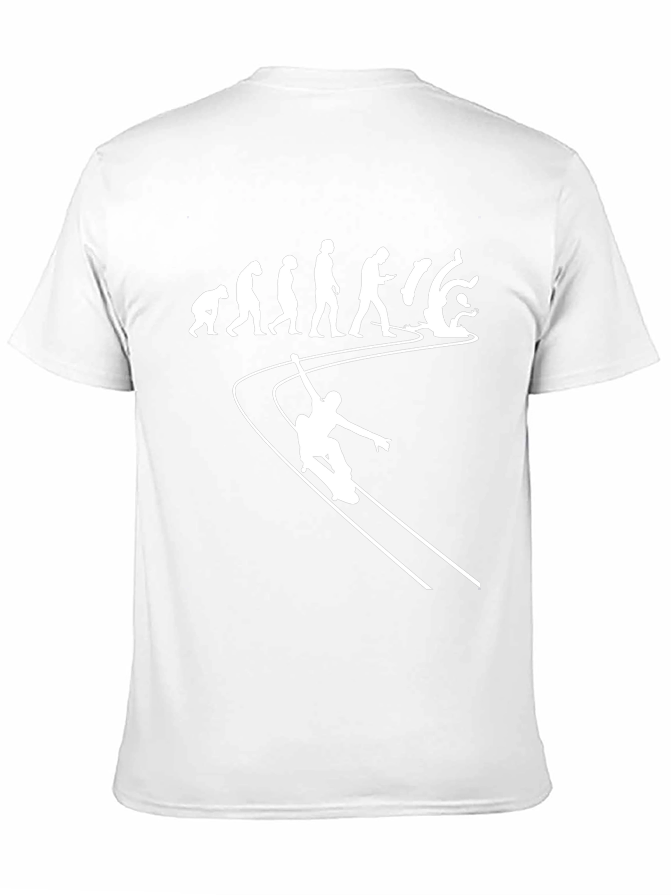 Camiseta Hombre Evolución Snowboard Negra