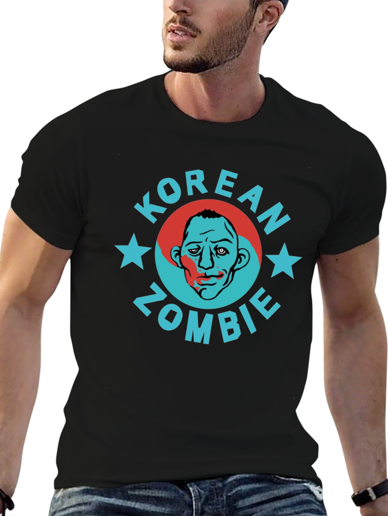 Camiseta Korean Zombie Negra para Hombre