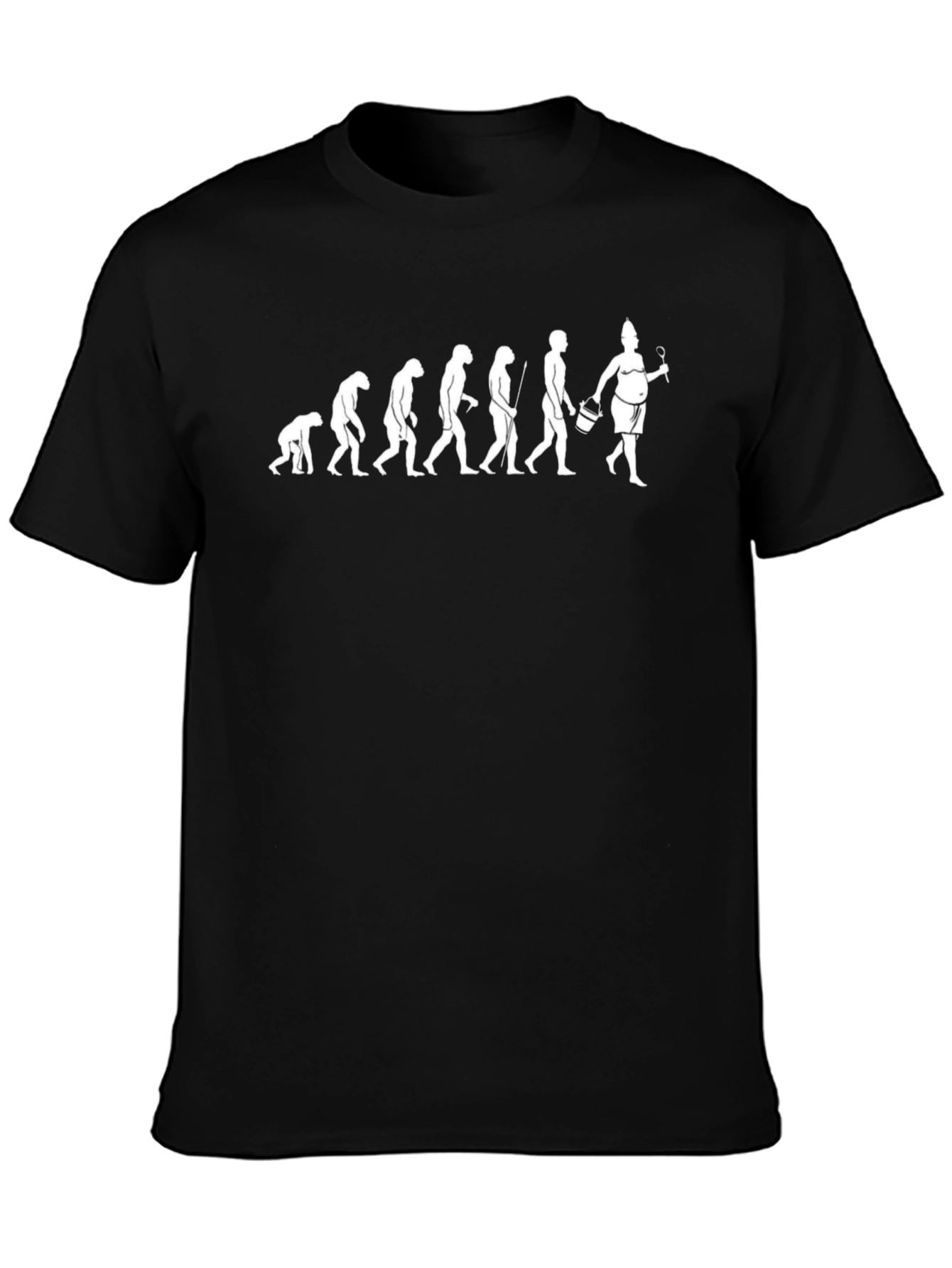Camiseta Negra Evolución a Parrillero Divertida