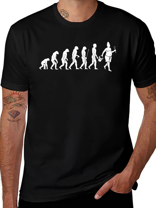 Camiseta Negra Evolución a Parrillero Divertida