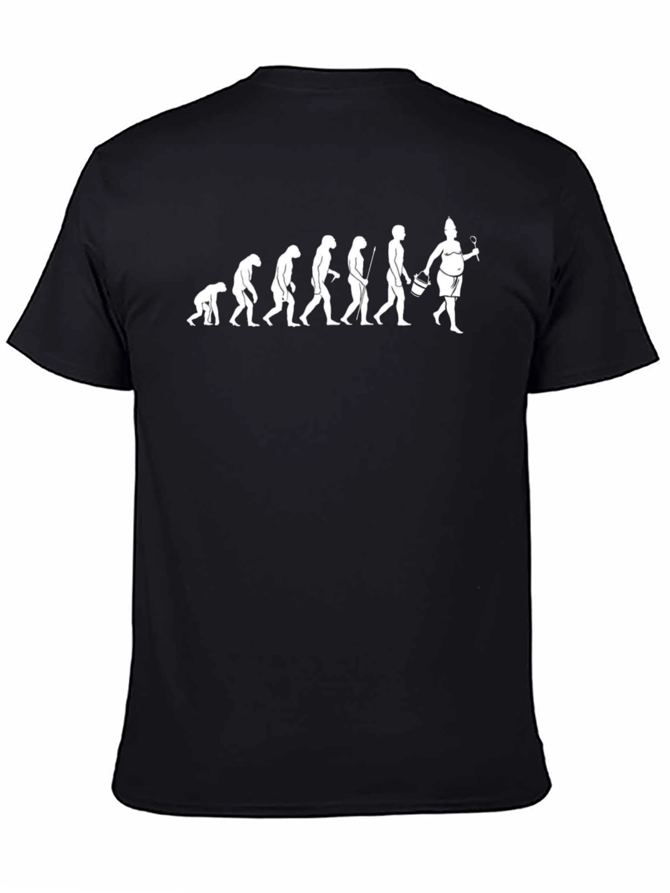 Camiseta Negra Evolución a Parrillero Divertida