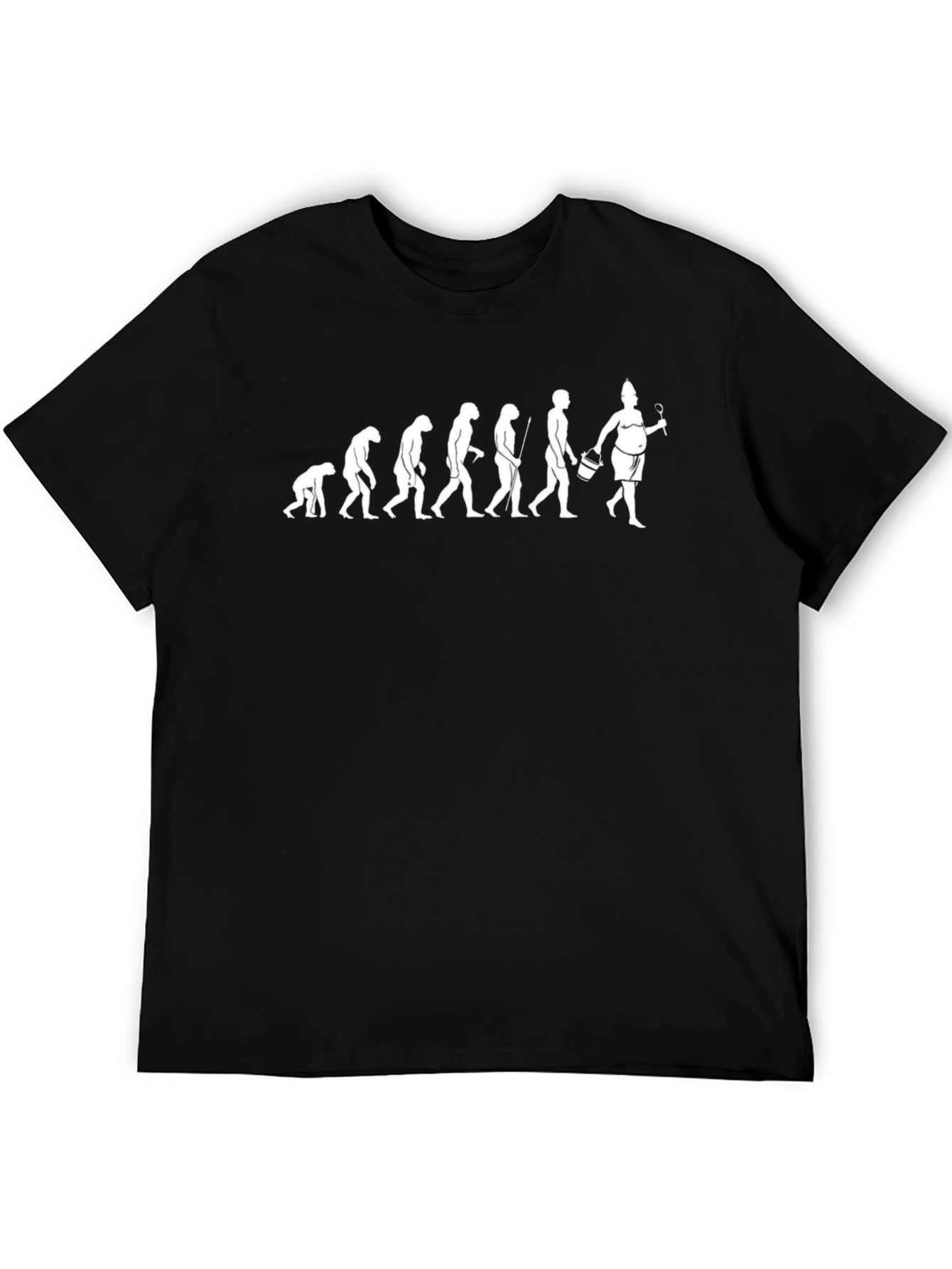 Camiseta Negra Evolución a Parrillero Divertida
