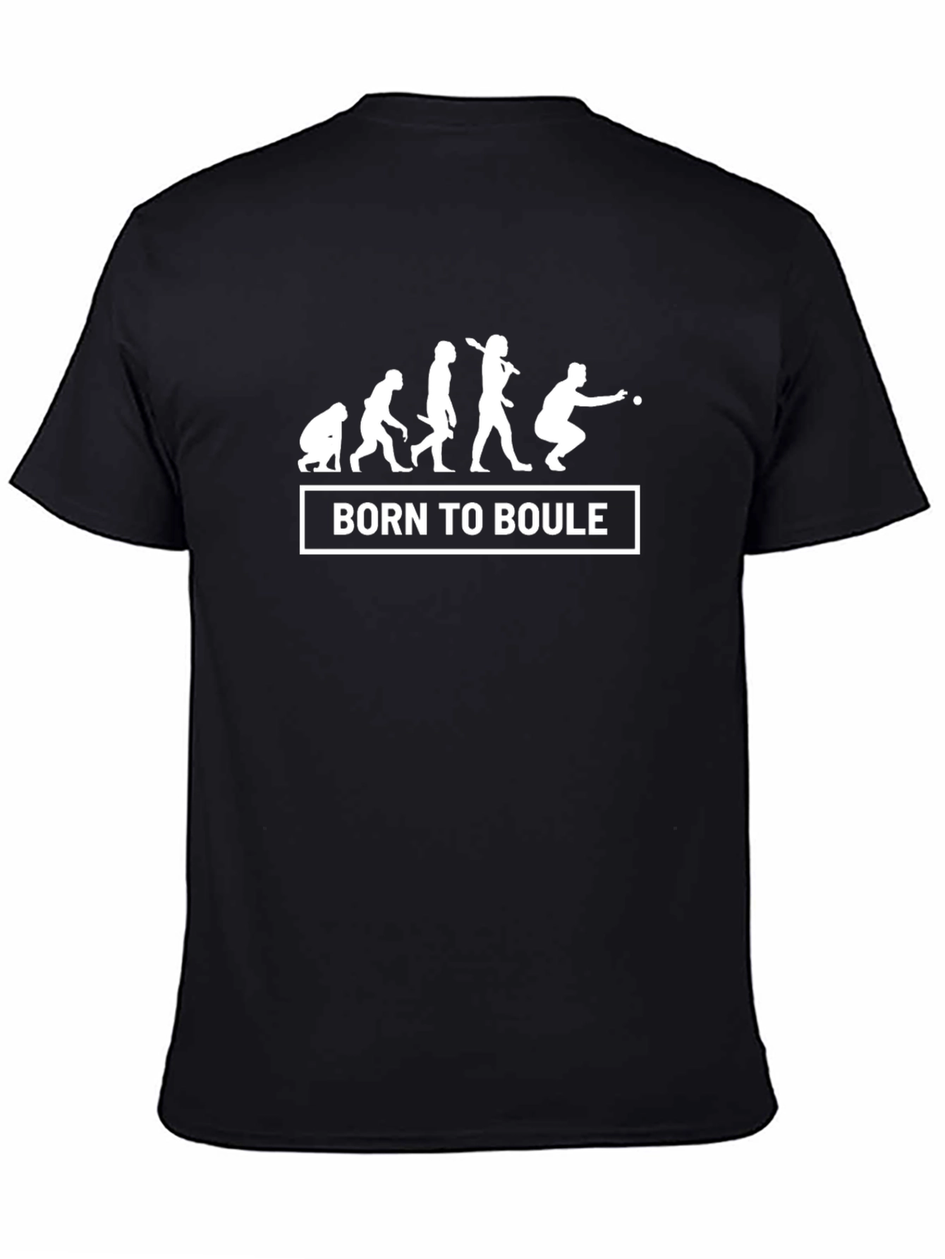 Camiseta Negra Born To Boule - Evolución Petanca
