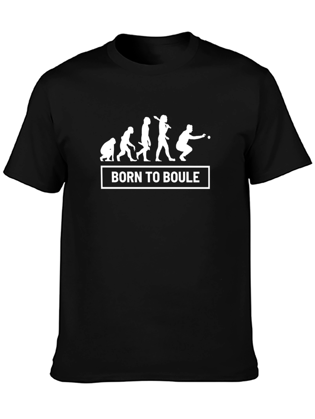 Camiseta Negra Born To Boule - Evolución Petanca