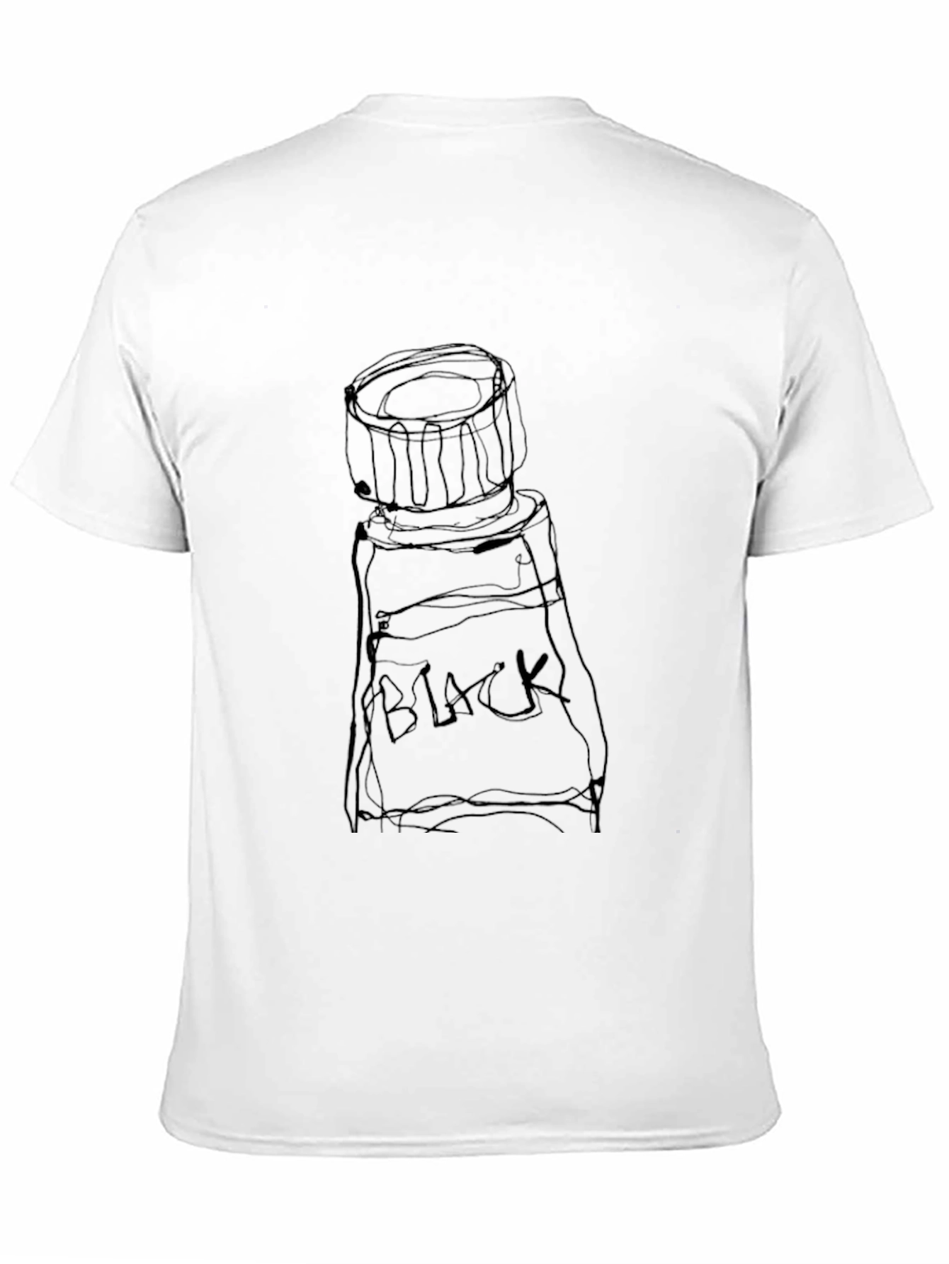 Camiseta Negra con Diseño de Tubo de Pintura Abstracto