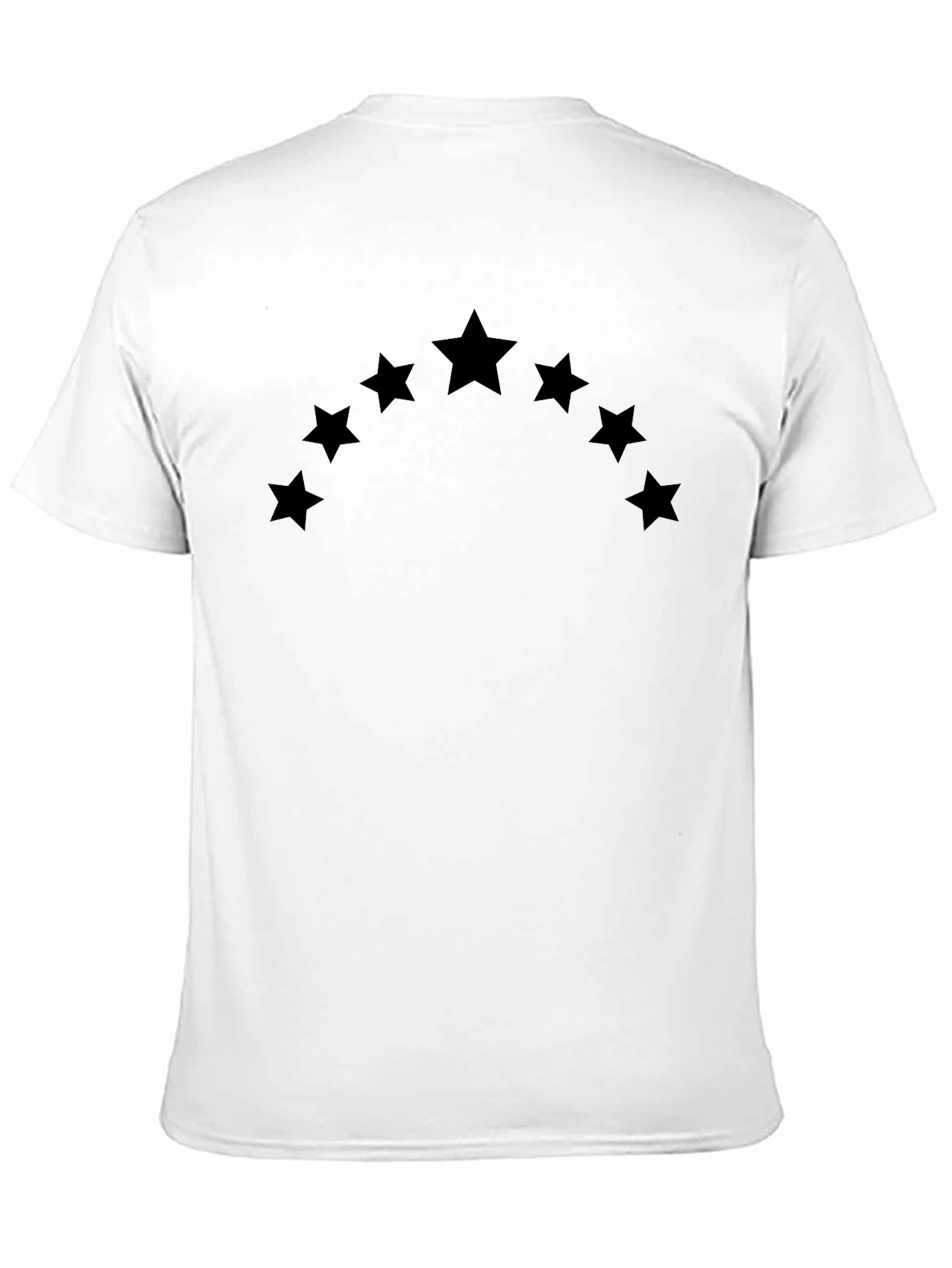 Camiseta Negra con Estrellas en Arco