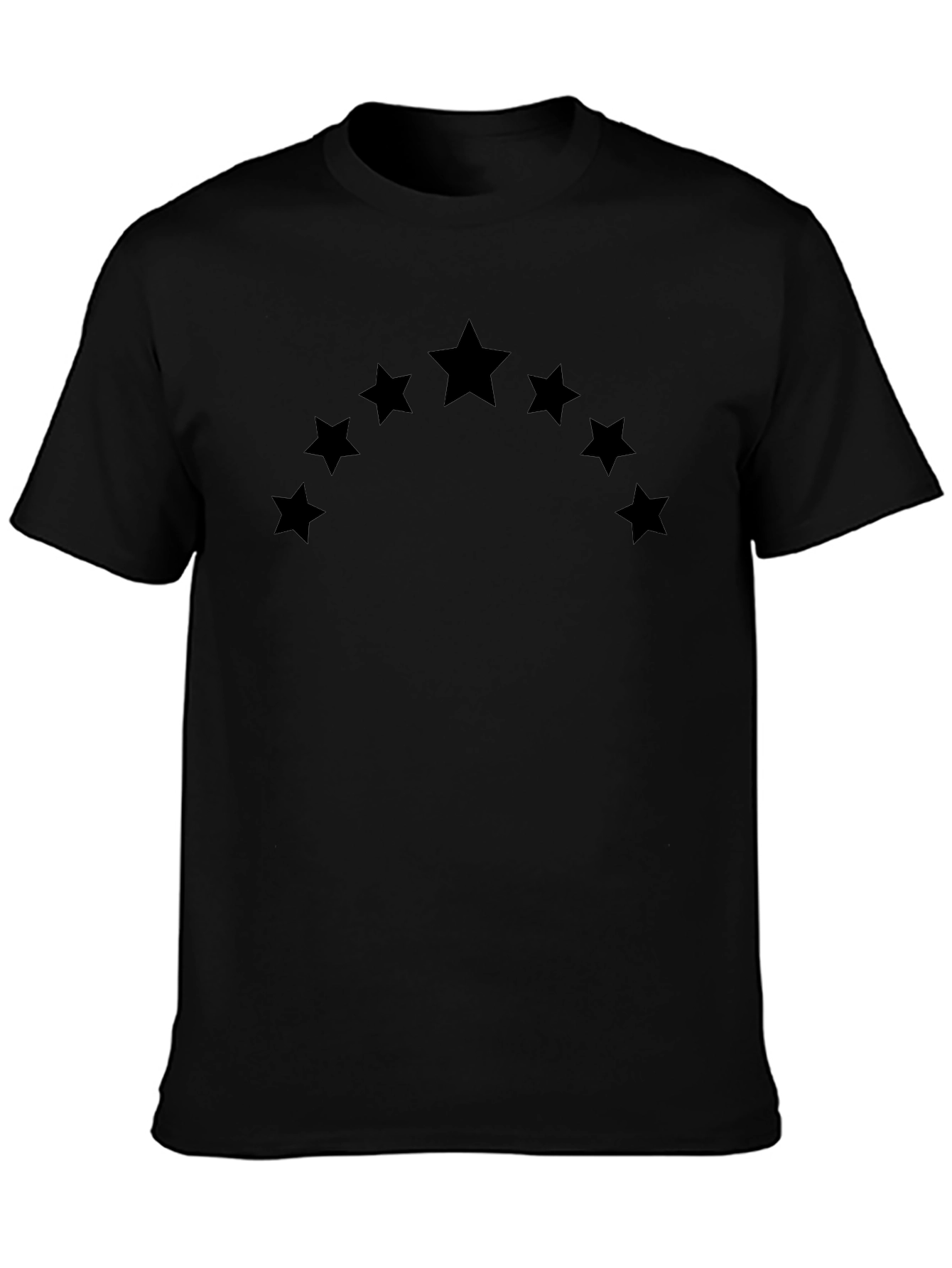 Camiseta Negra con Estrellas en Arco