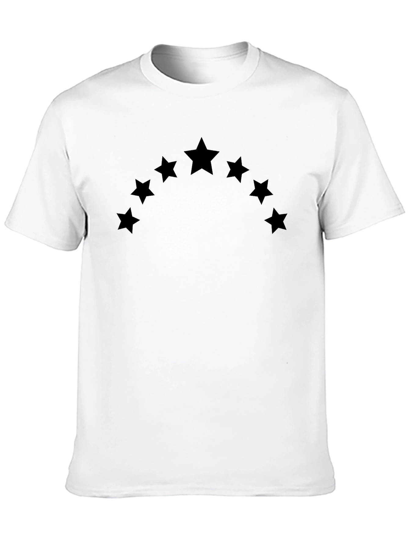 Camiseta Negra con Estrellas en Arco