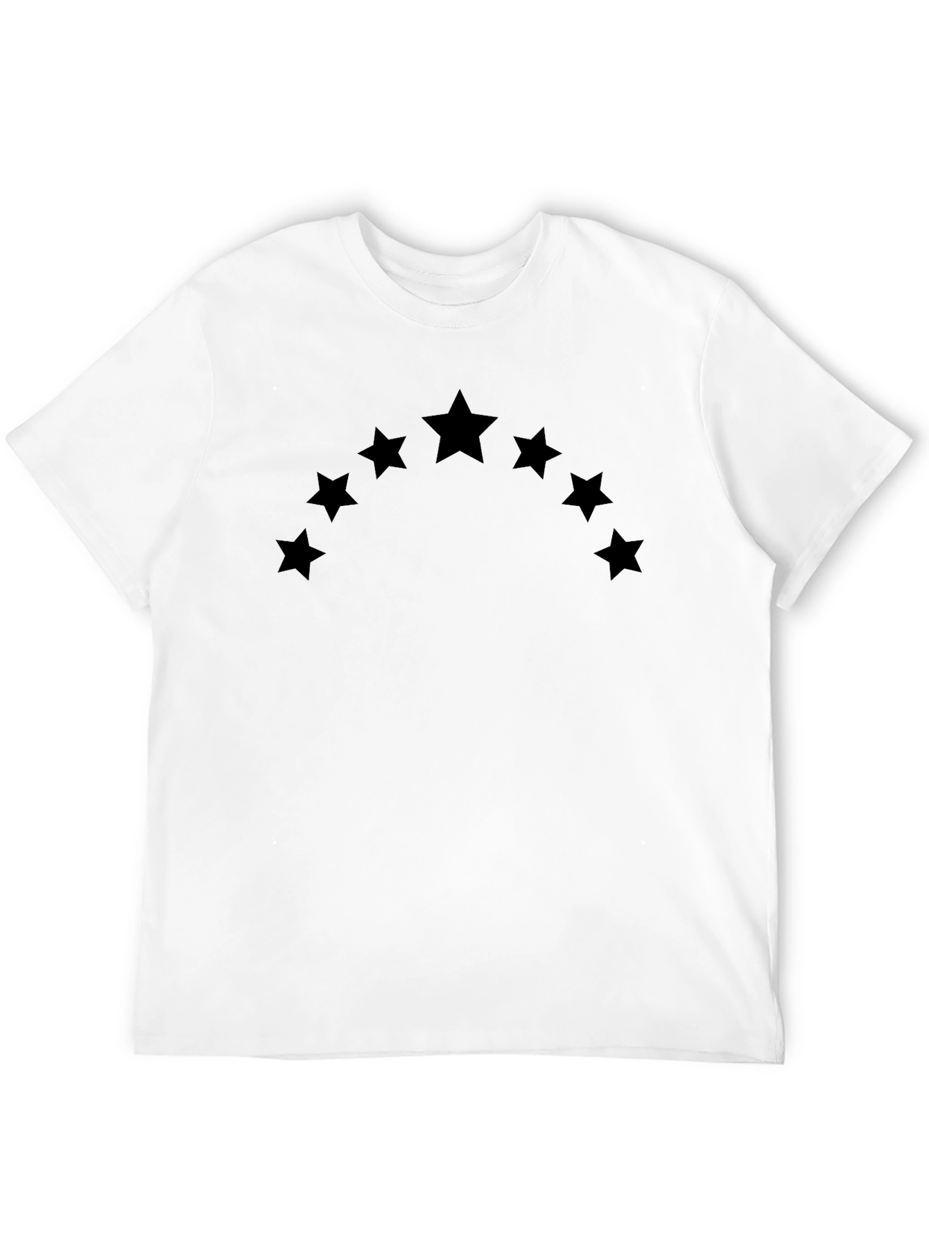 Camiseta Negra con Estrellas en Arco