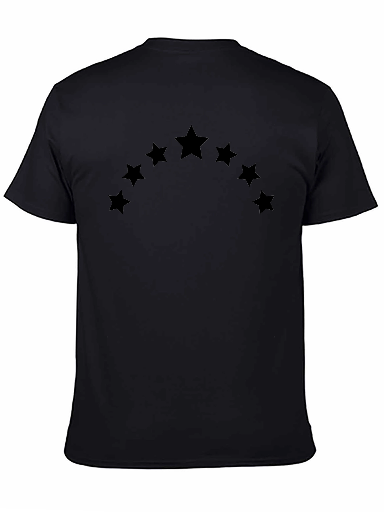 Camiseta Negra con Estrellas en Arco