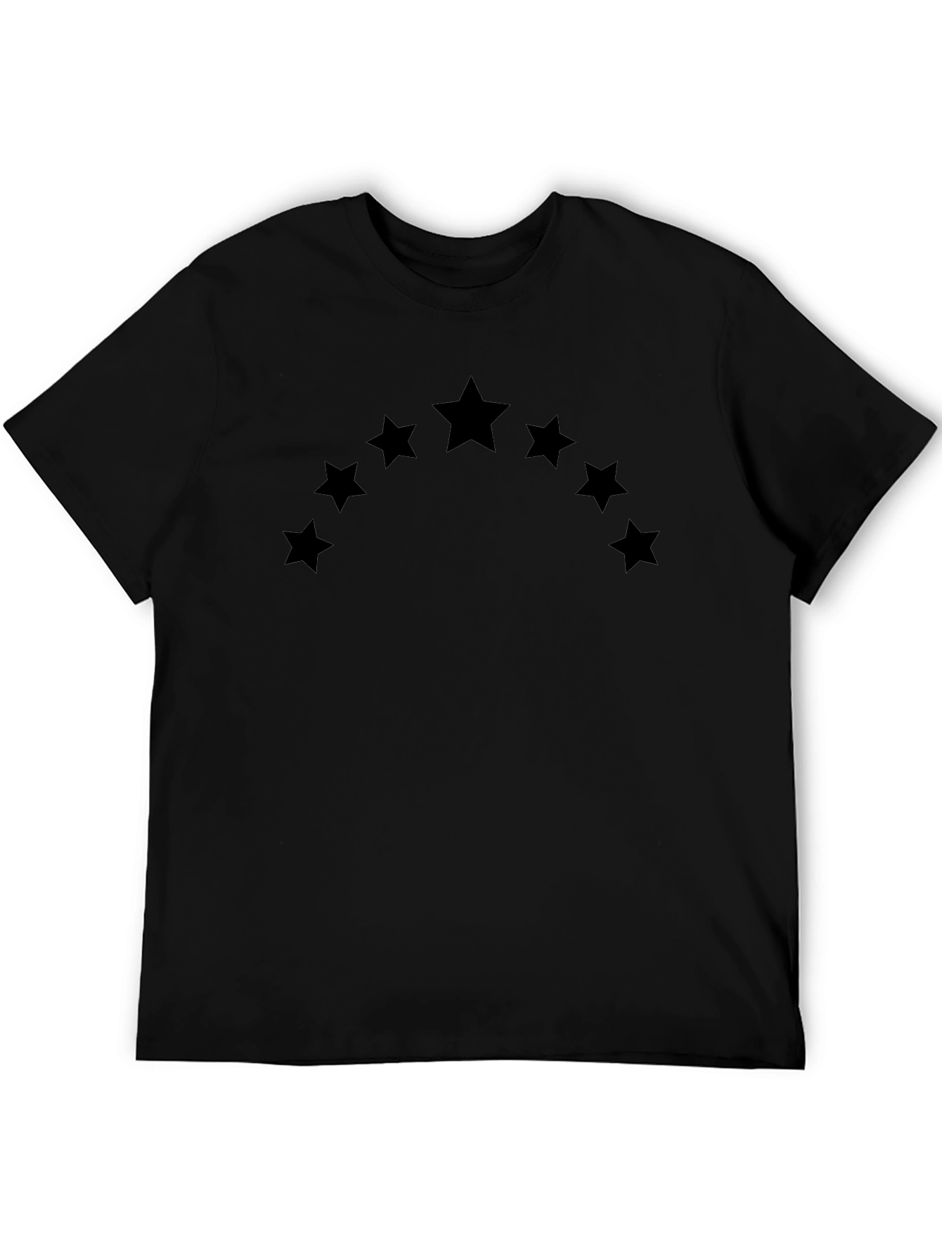 Camiseta Negra con Estrellas en Arco