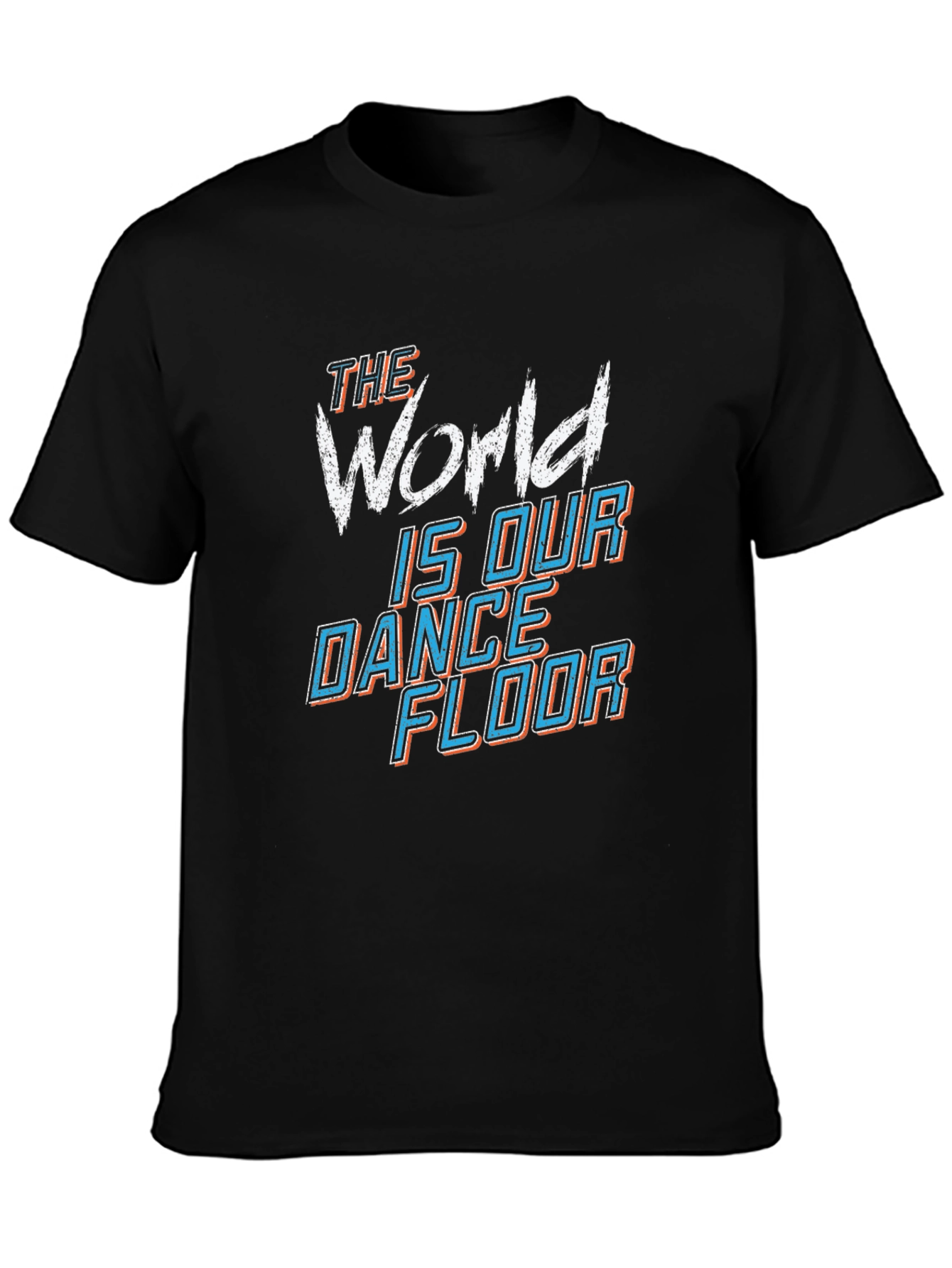 Camiseta Negra El Mundo Es Nuestra Pista de Baile