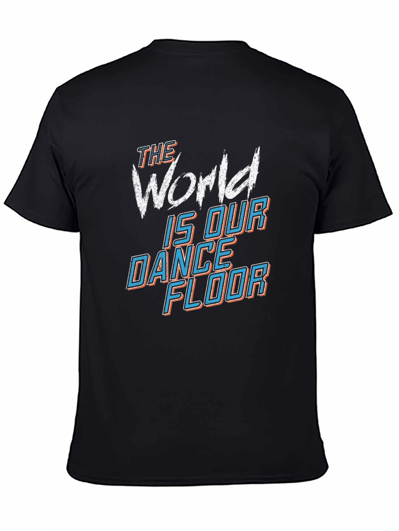 Camiseta Negra El Mundo Es Nuestra Pista de Baile
