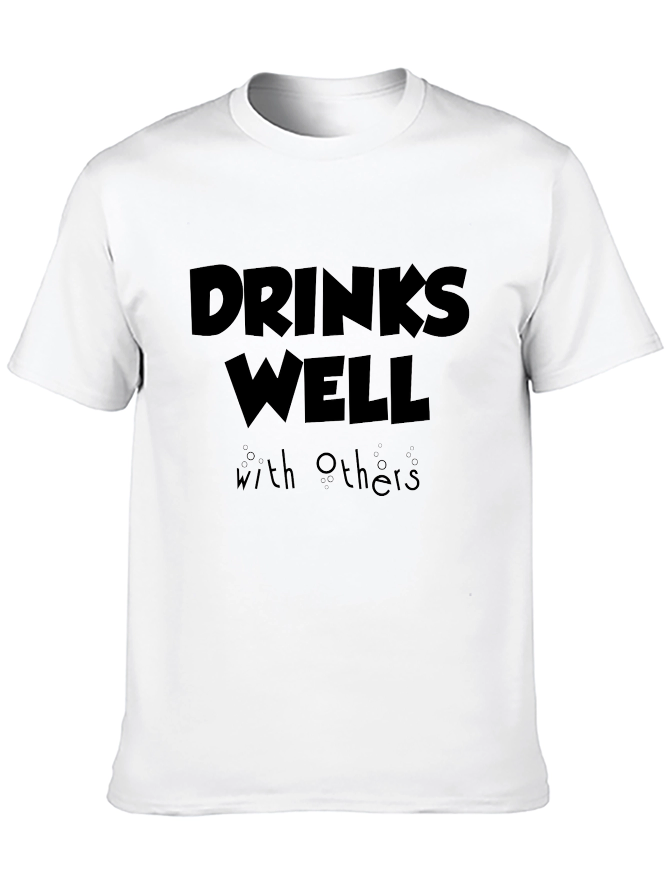 Camiseta Negra: Drinks Well With Others