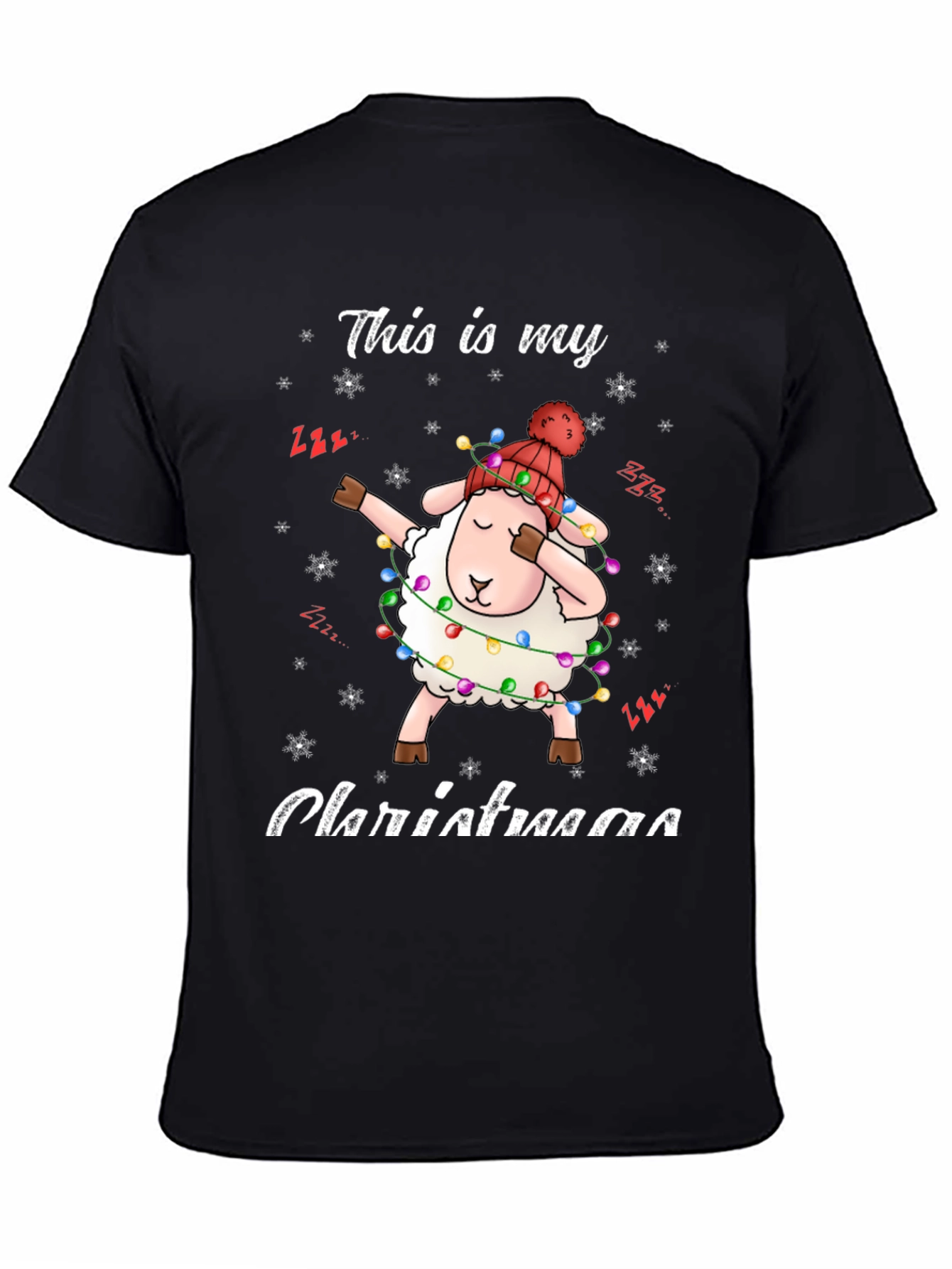Camiseta Navideña con Oveja Dabbing