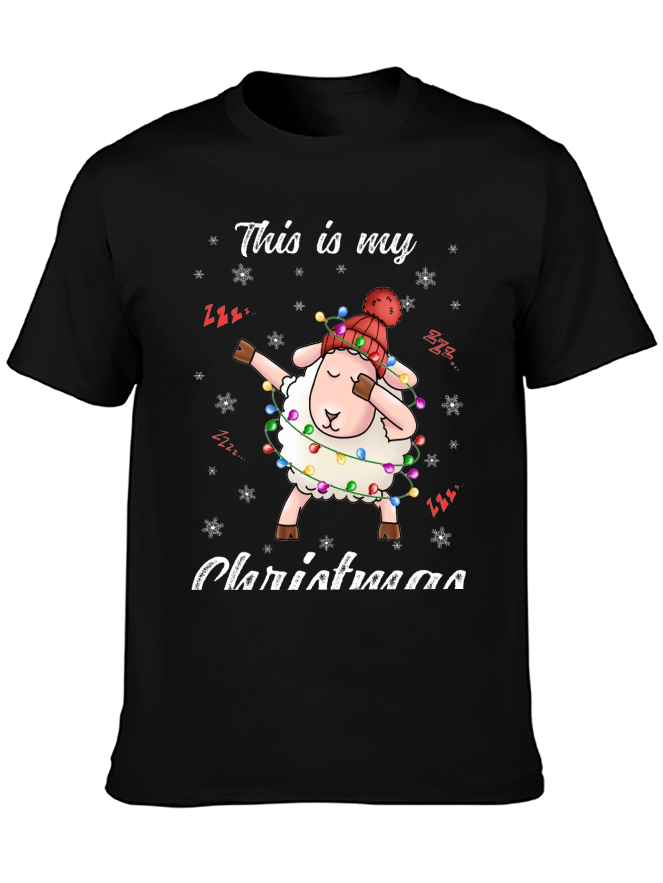 Camiseta Navideña con Oveja Dabbing
