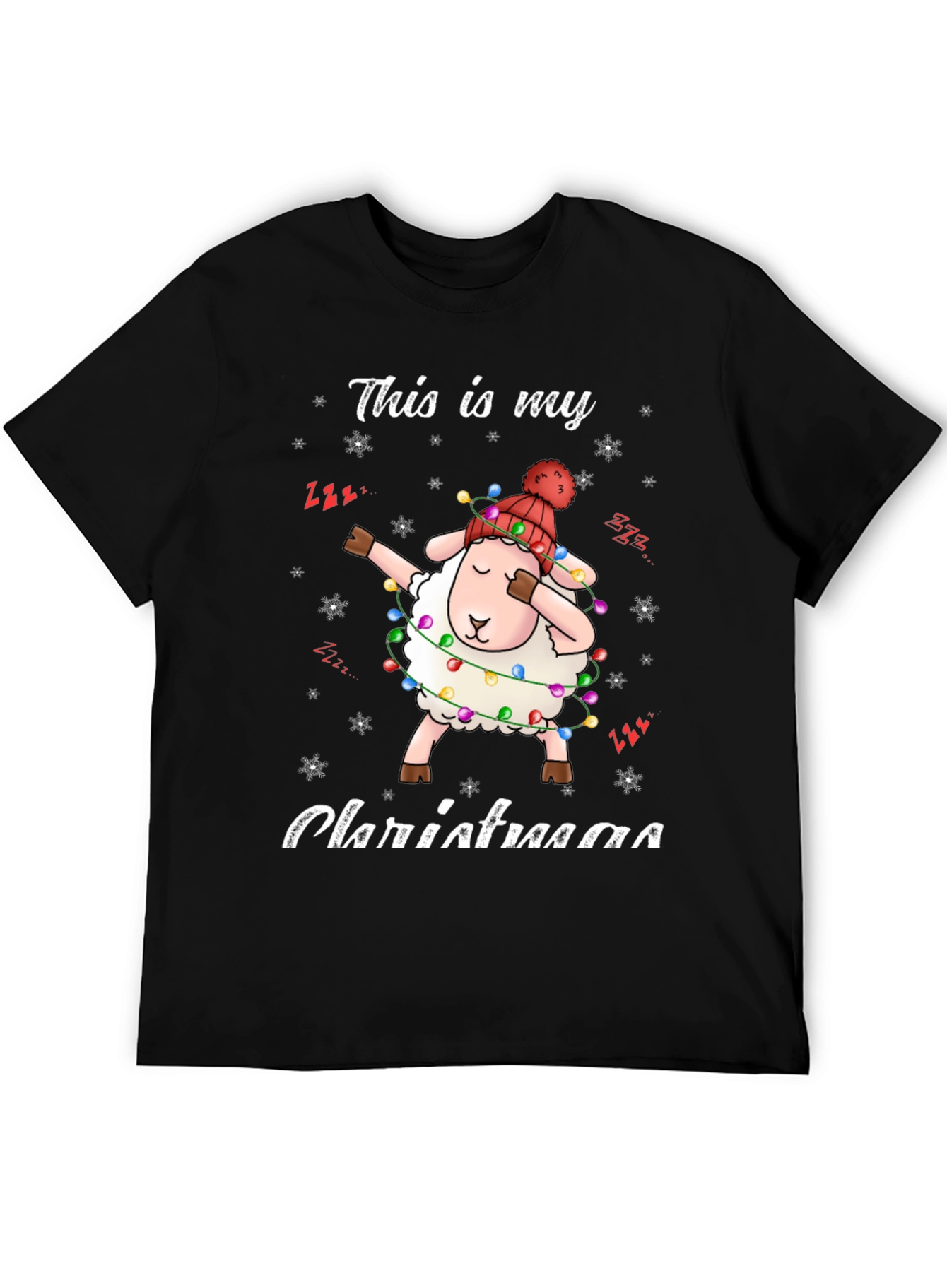 Camiseta Navideña con Oveja Dabbing