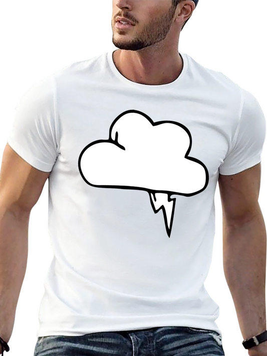 Camiseta Negra Nube Tormenta Hombre