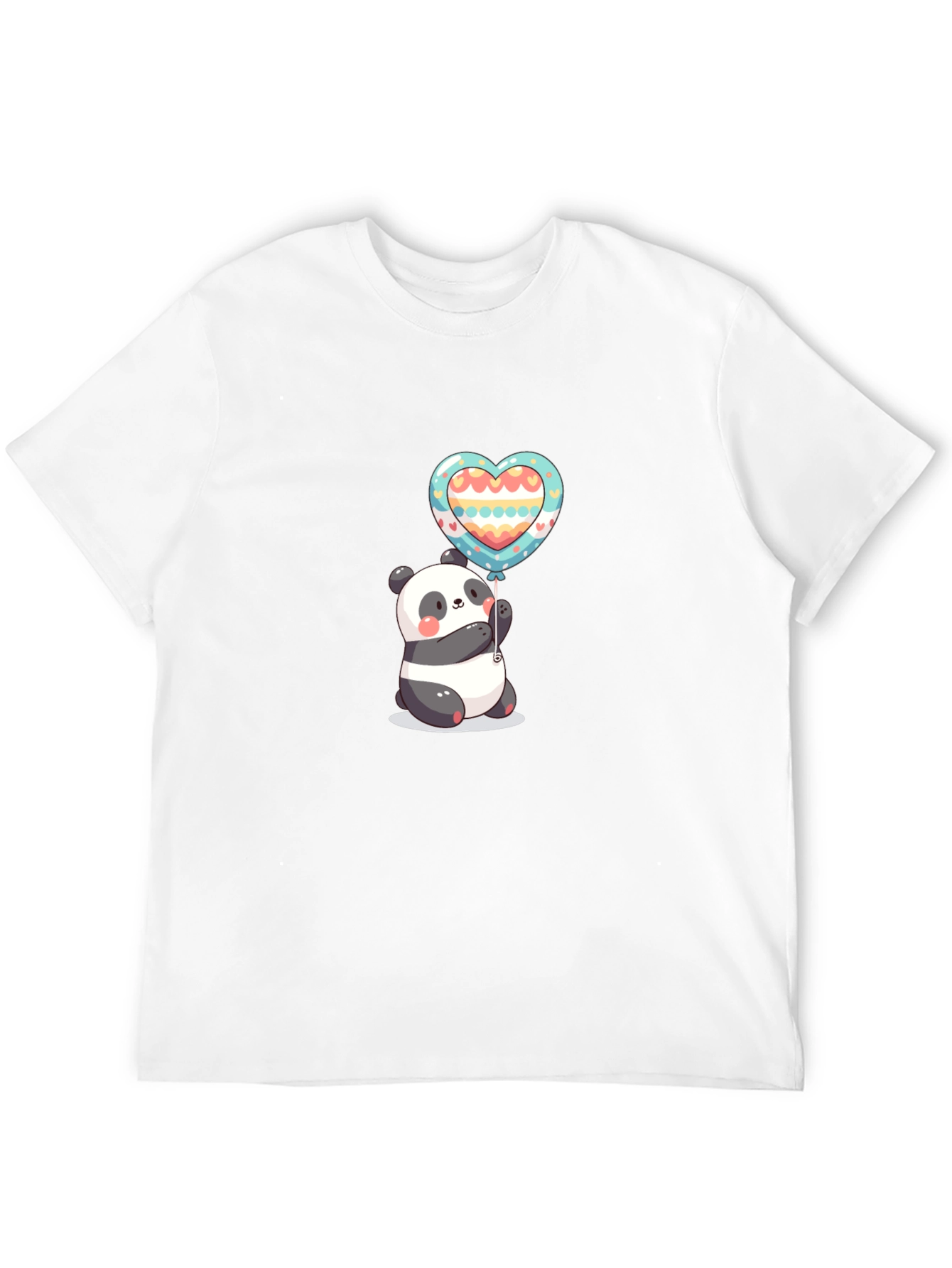 Camiseta Negra Panda Corazón