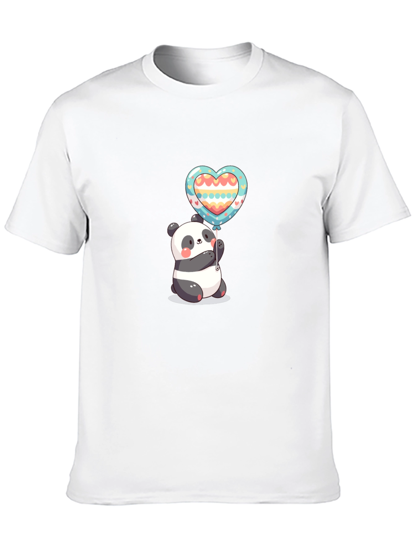 Camiseta Negra Panda Corazón