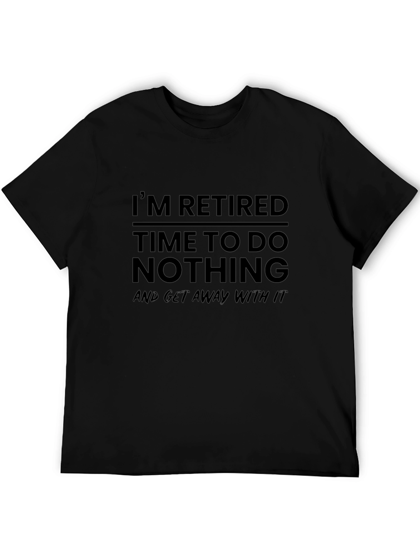 Camiseta Negra: ¡Retirado Tiempo Libre!