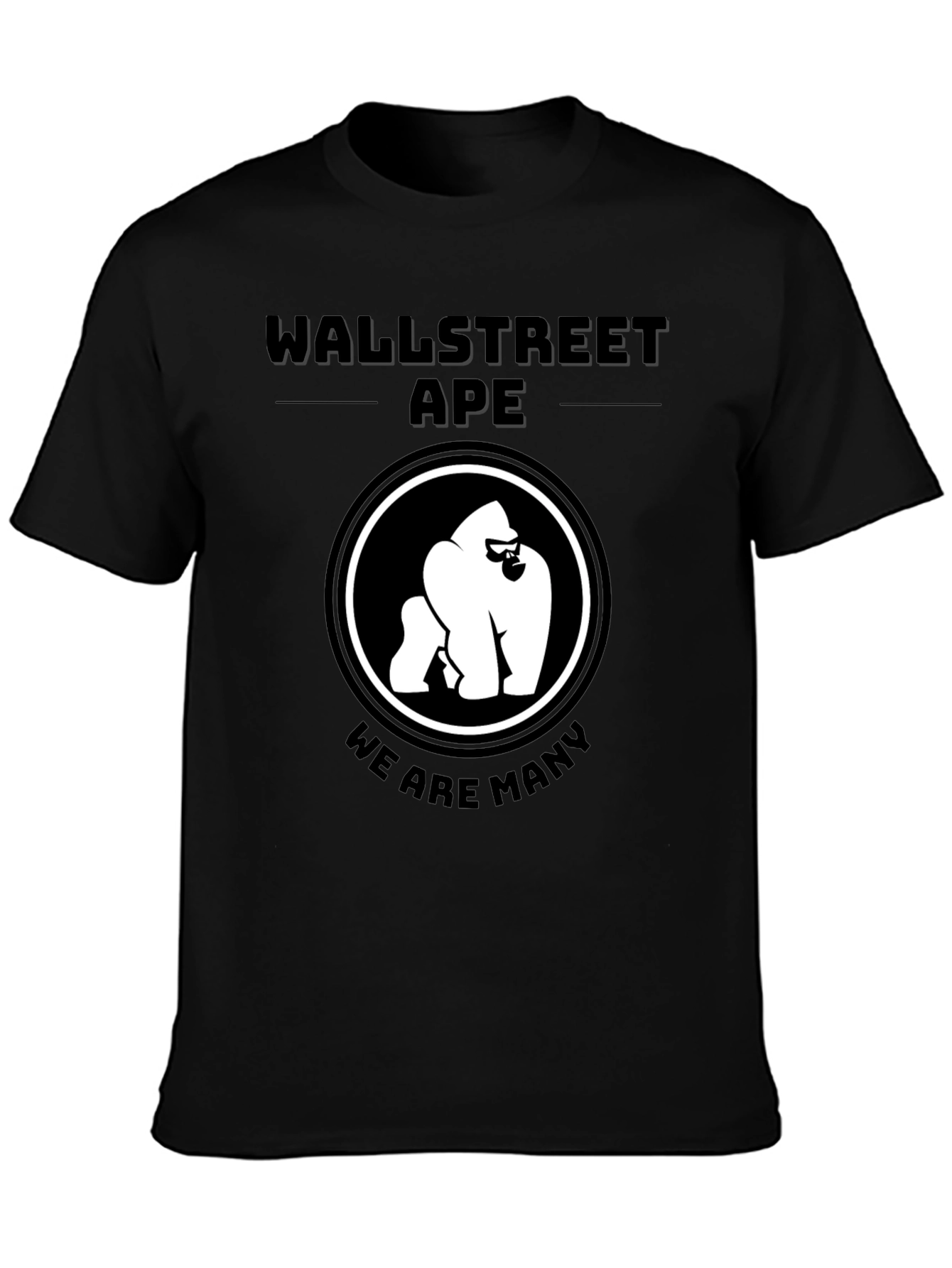 Camiseta Negra Wallstreet Ape - We Are Many