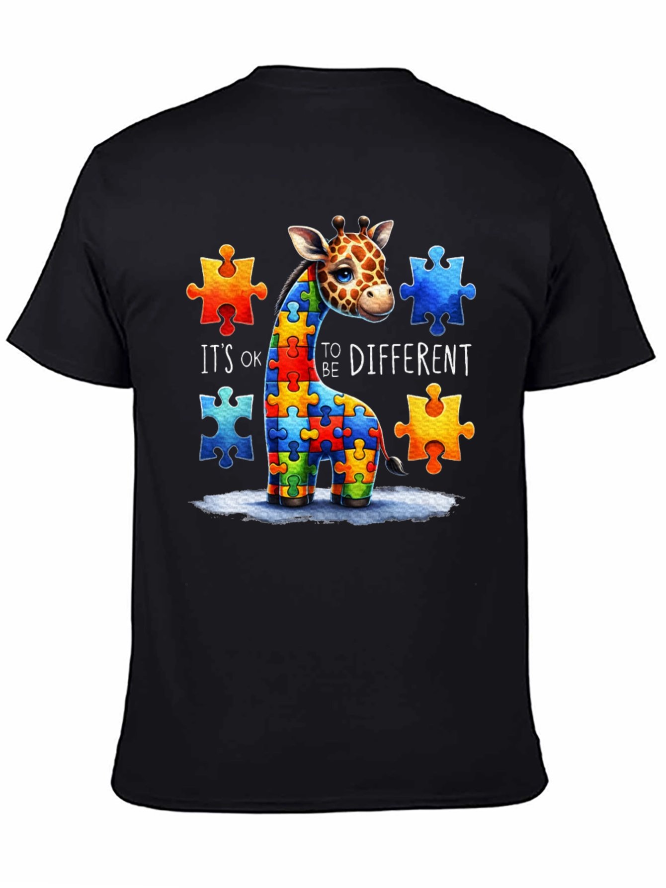Camiseta Unisex con Diseño de Jirafa Autismo