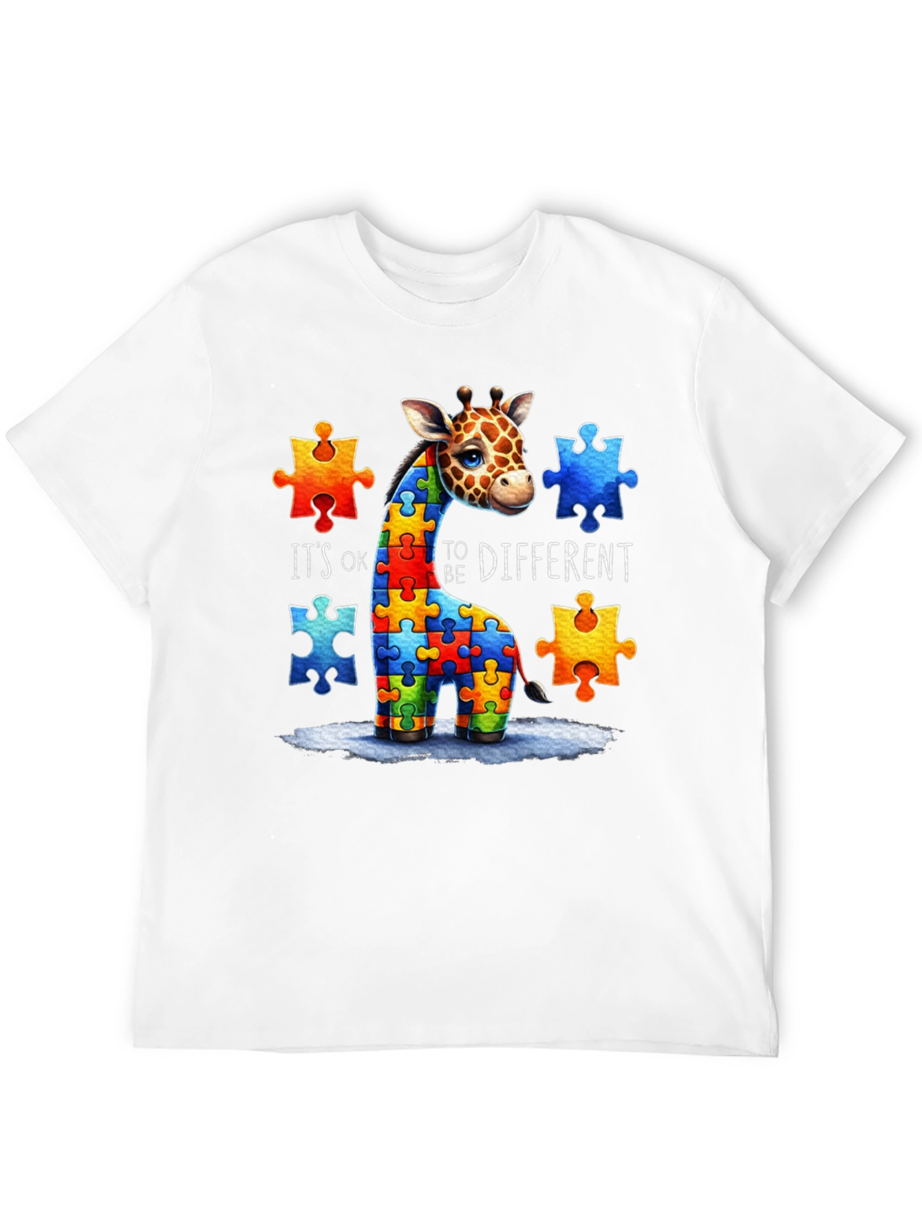 Camiseta Unisex con Diseño de Jirafa Autismo