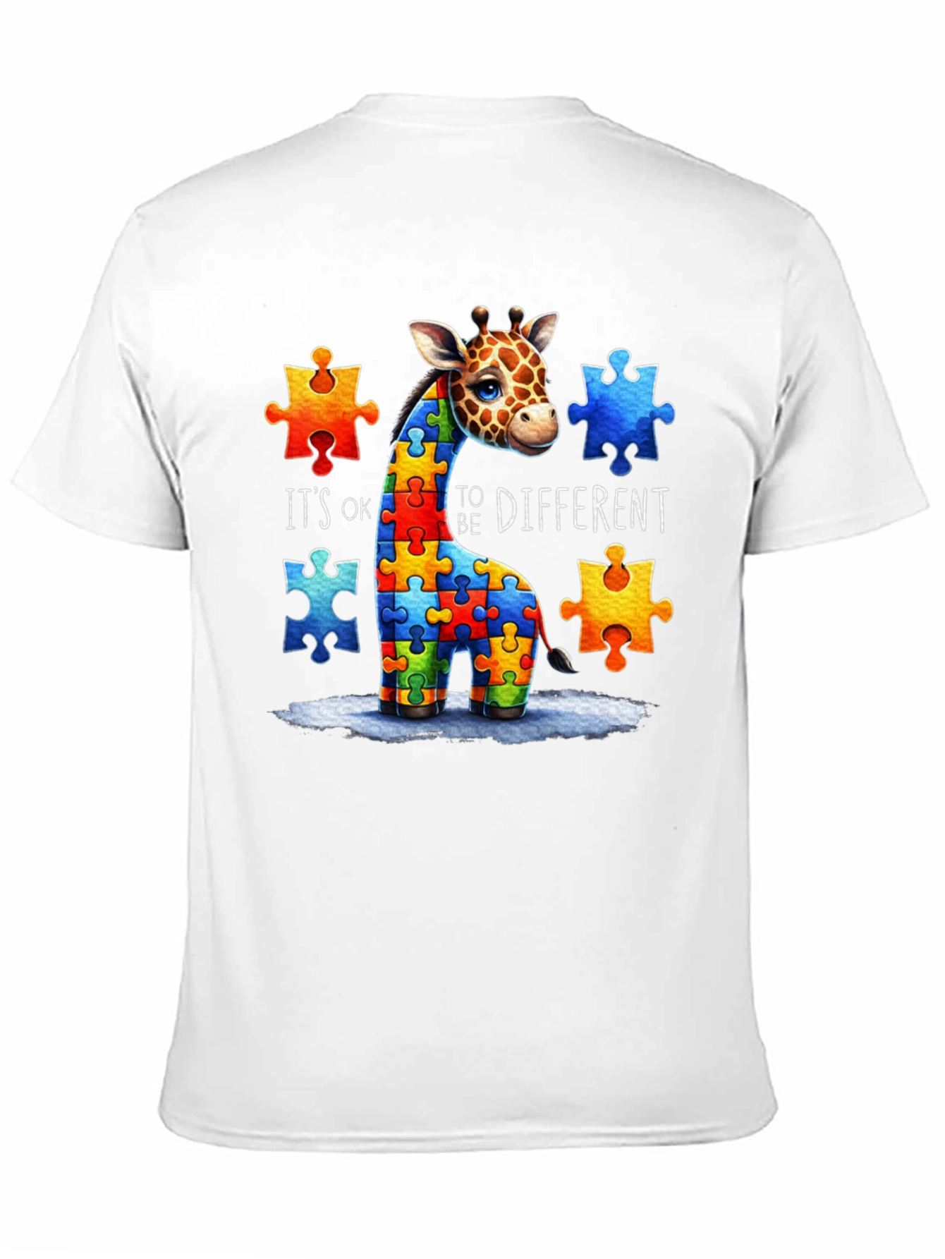 Camiseta Unisex con Diseño de Jirafa Autismo