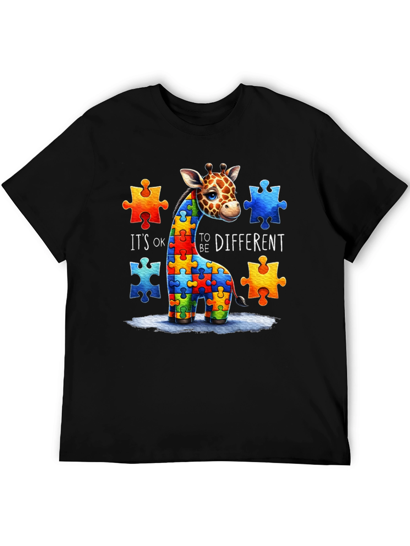 Camiseta Unisex con Diseño de Jirafa Autismo