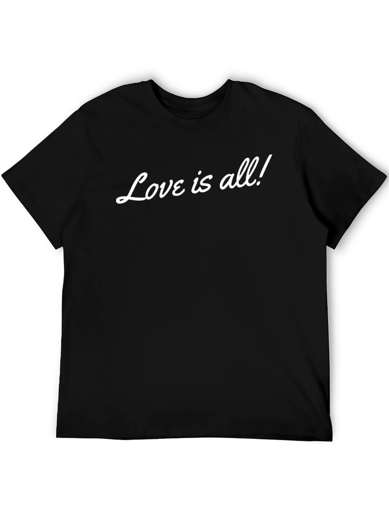 Camiseta Negra Love is all! para Hombre