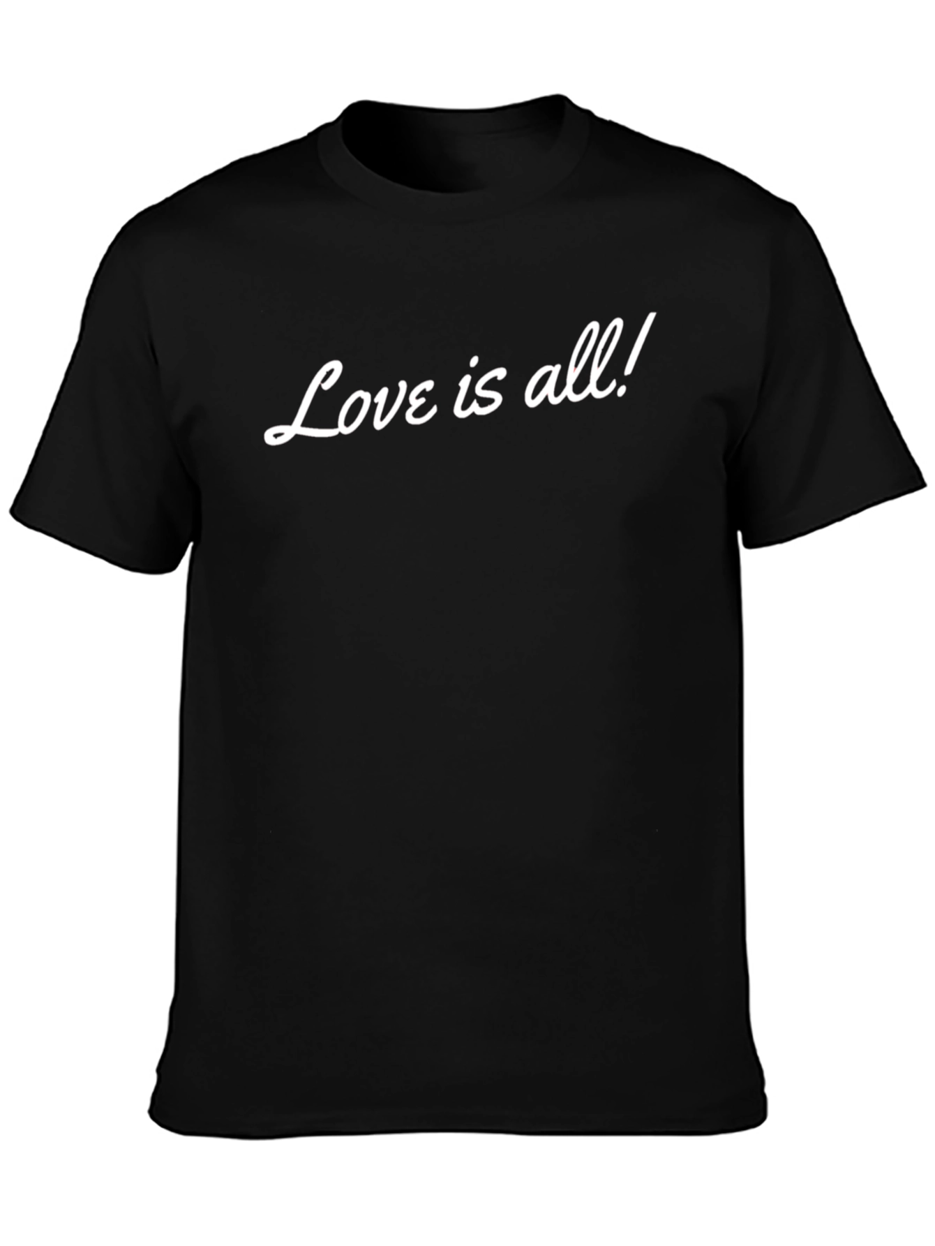 Camiseta Negra Love is all! para Hombre
